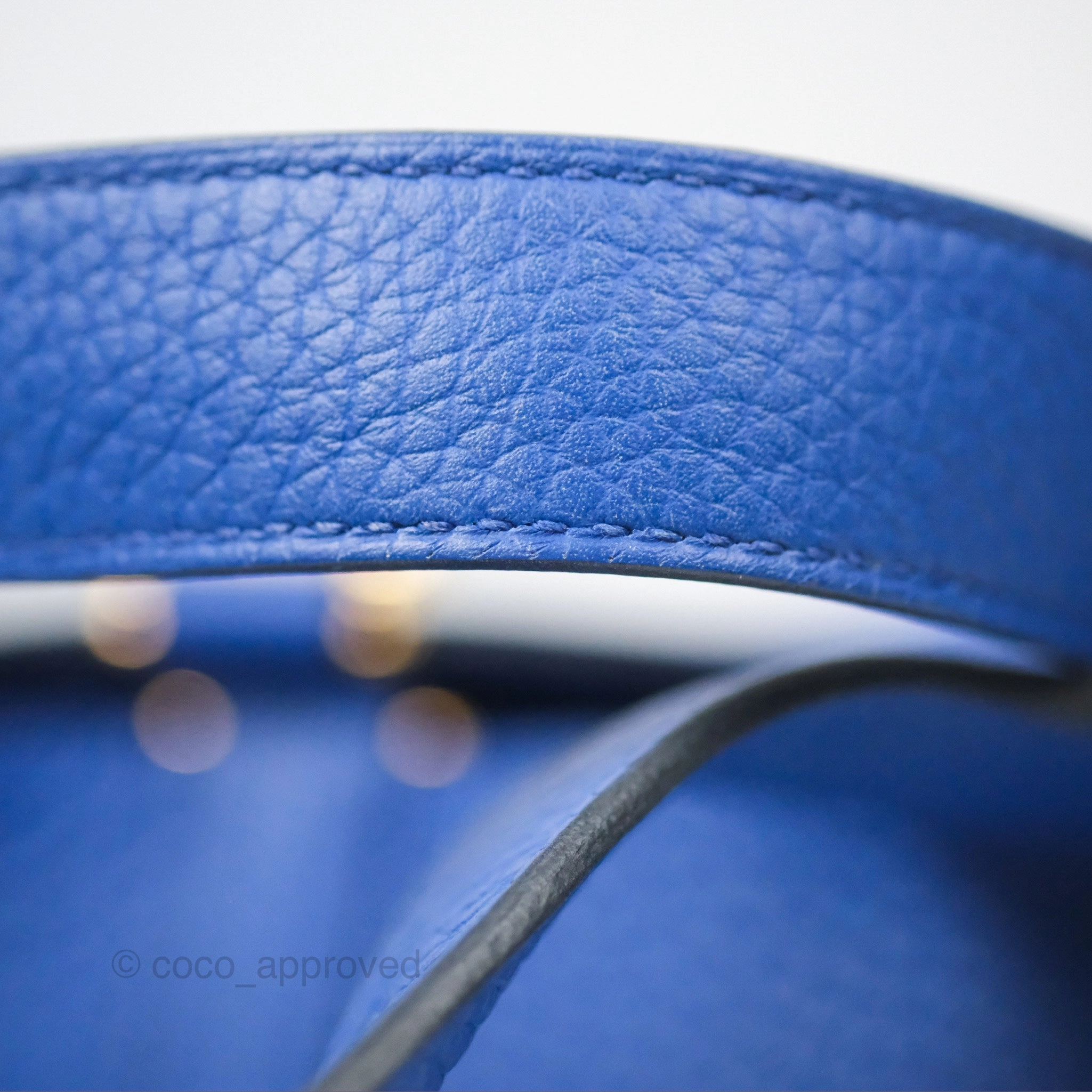 Herms Picotin 18 Bleu Royal Clemence Gold Hardware