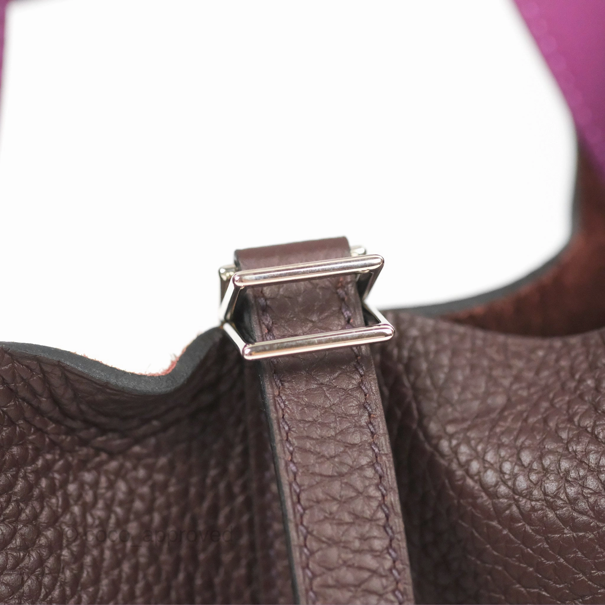 Herms Picotin 18 Eclat Rouge Sellier/ Anemone Clemence Palladium Hardware