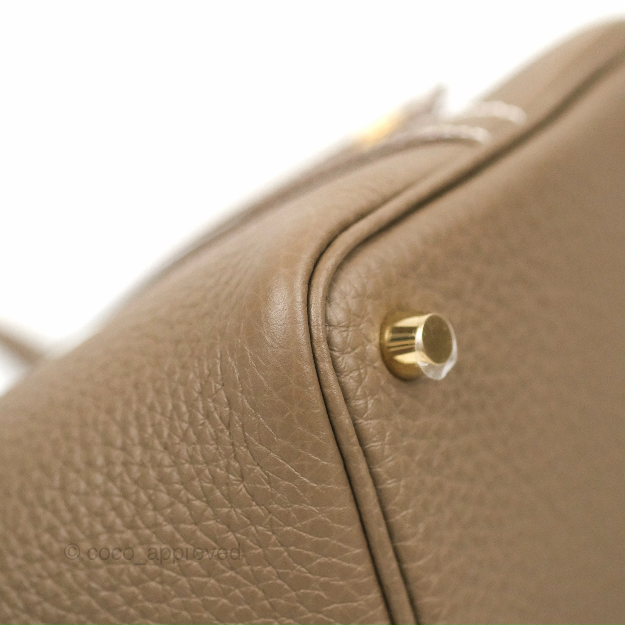 Herms Picotin 18 Etoupe Clemence Gold Hardware