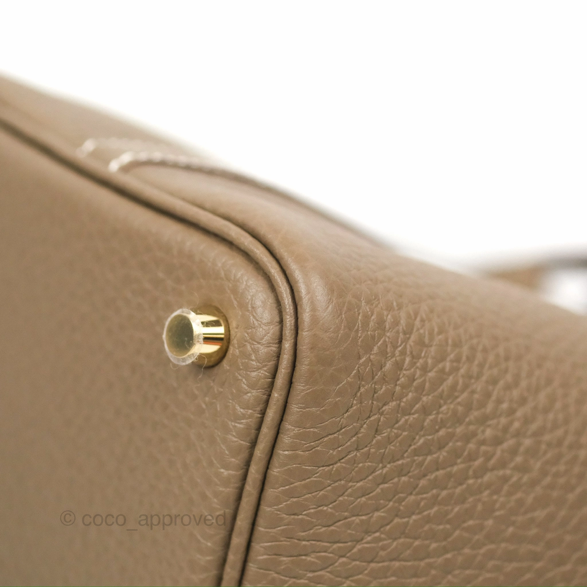 Herms Picotin 18 Etoupe Clemence Gold Hardware
