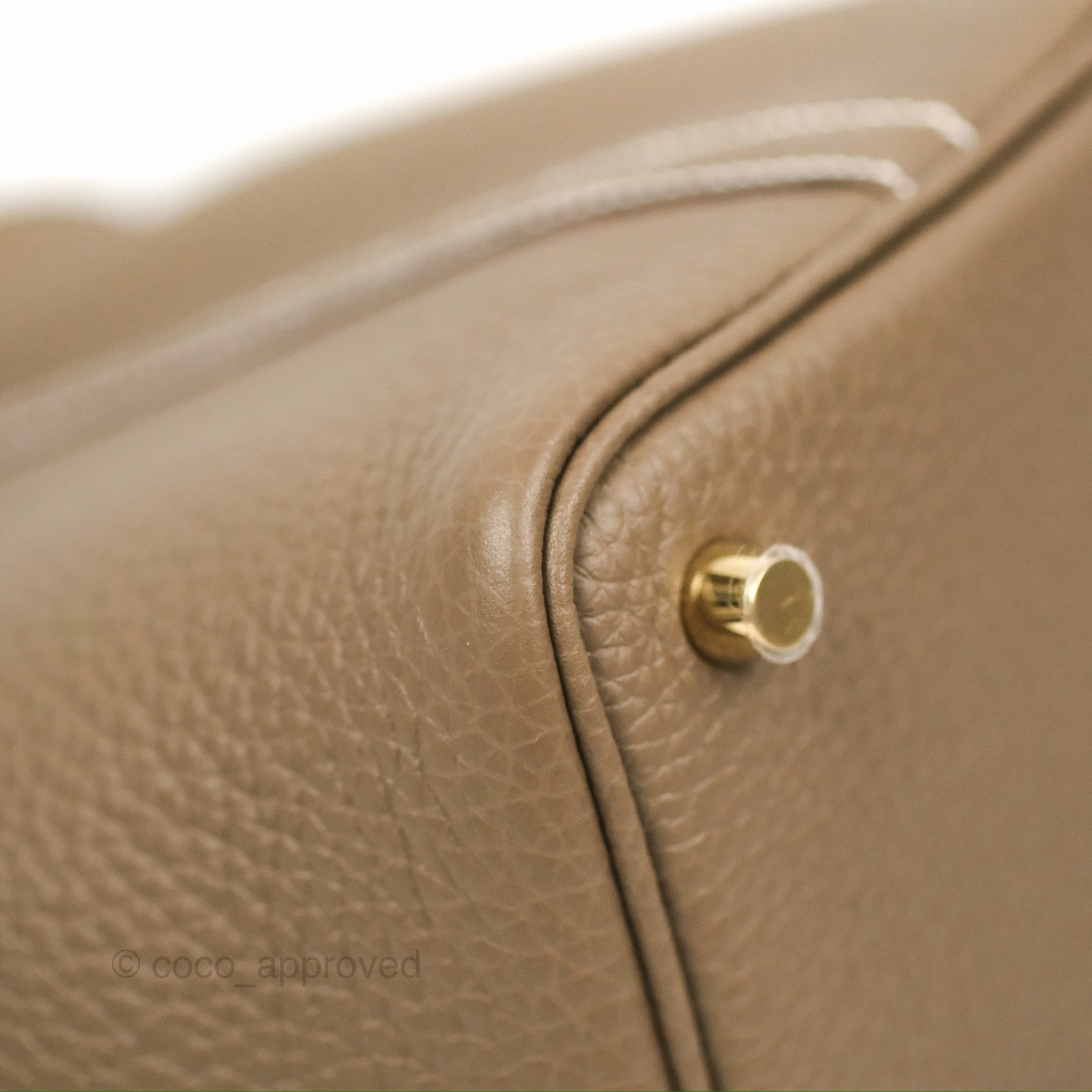Herms Picotin 18 Etoupe Clemence Gold Hardware