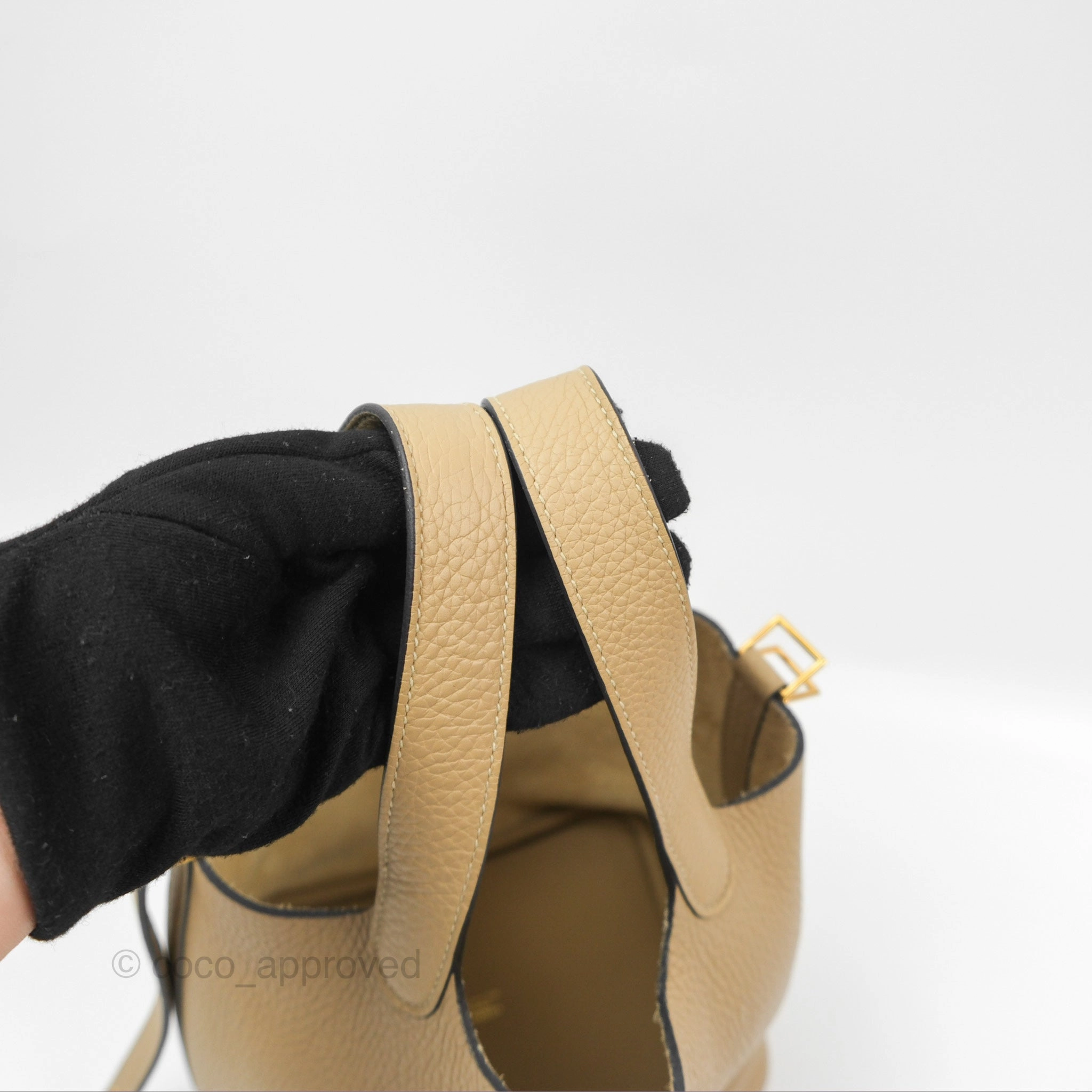Herms Picotin 18 Trench Clemence Gold Hardware