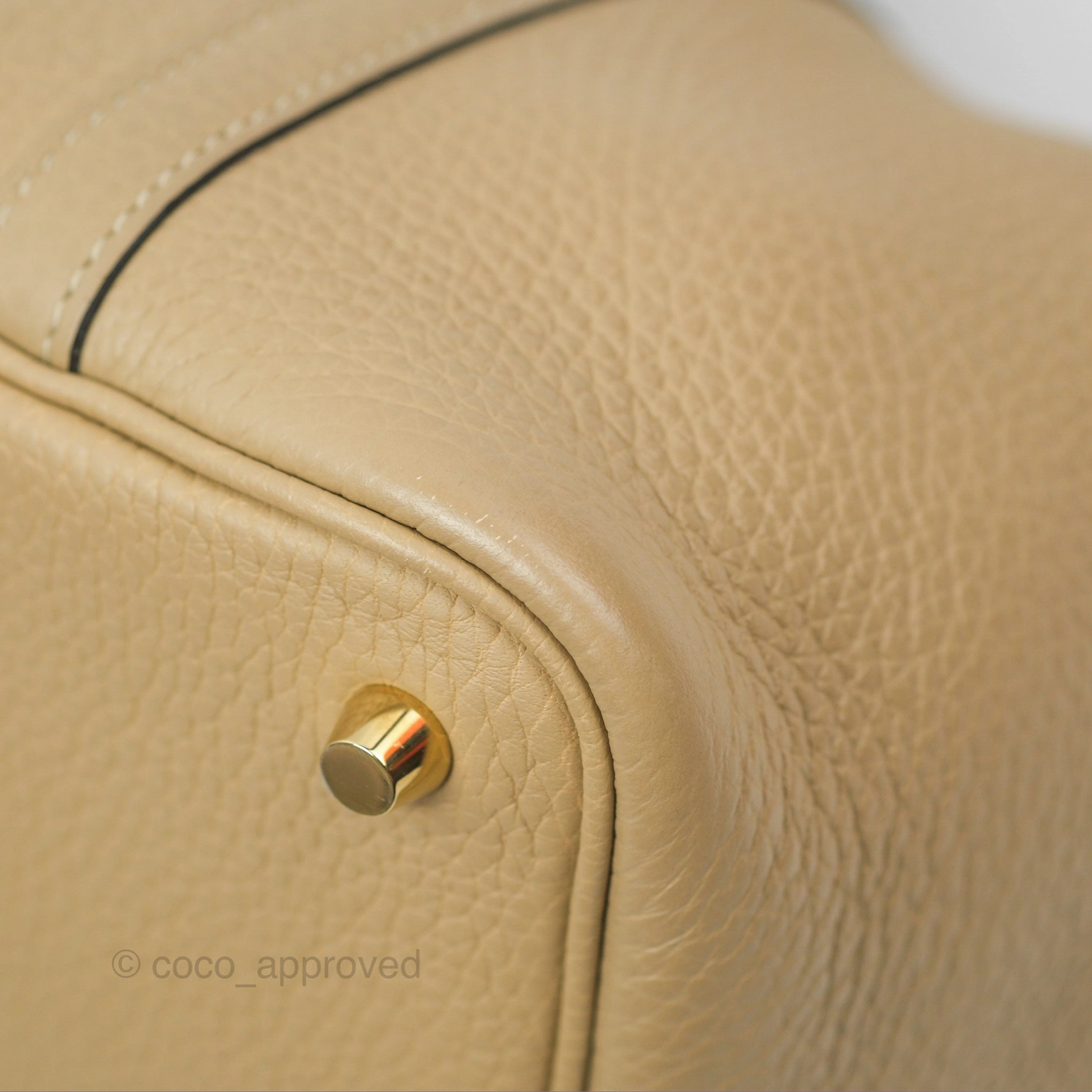 Herms Picotin 18 Trench Clemence Gold Hardware