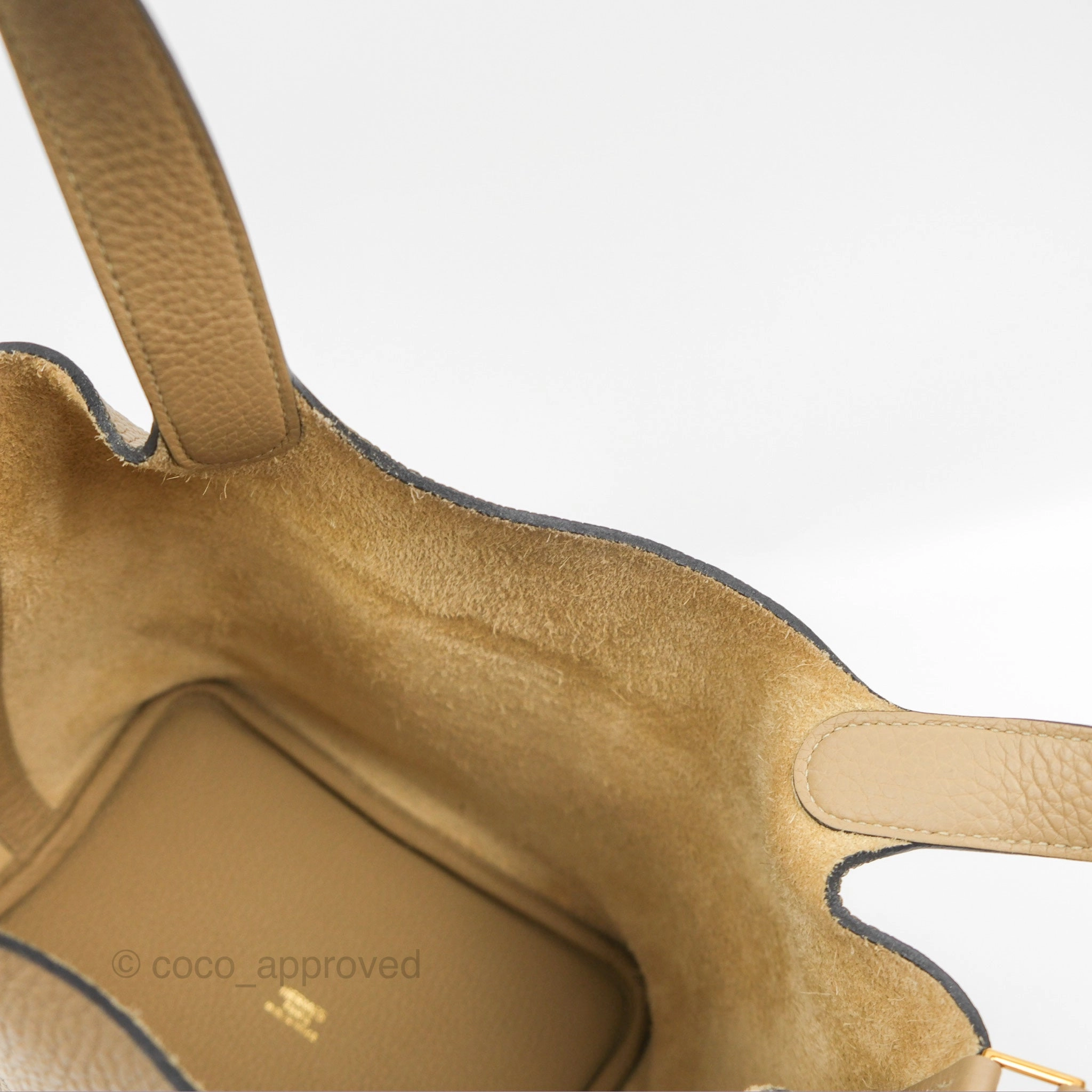 Herms Picotin 18 Trench Clemence Gold Hardware