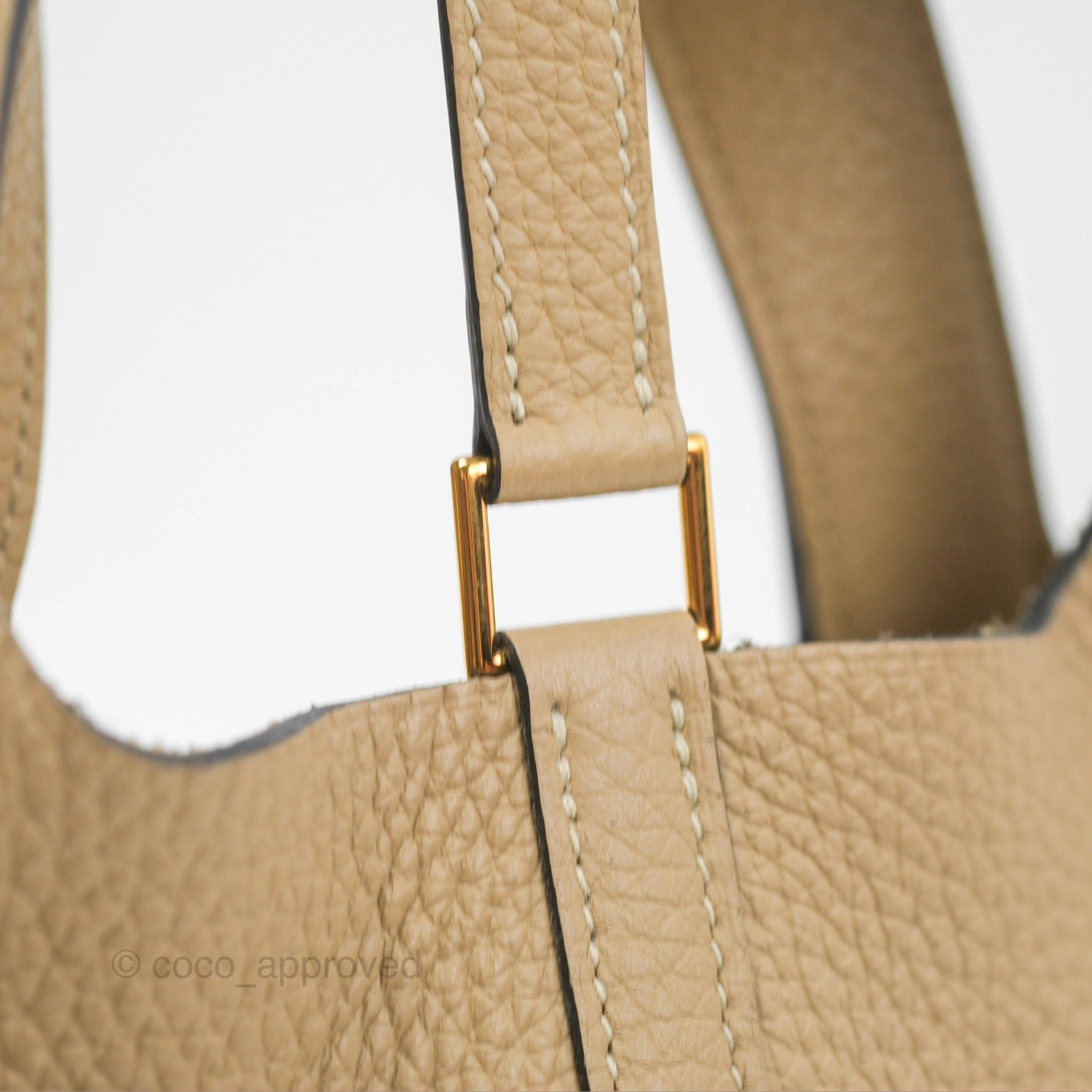 Herms Picotin 18 Trench Clemence Gold Hardware