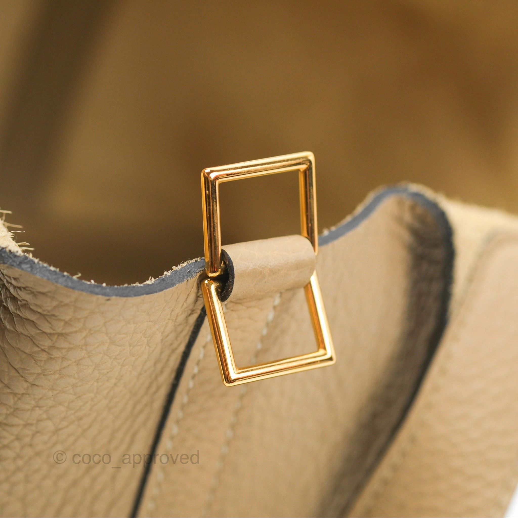 Herms Picotin 18 Trench Clemence Gold Hardware