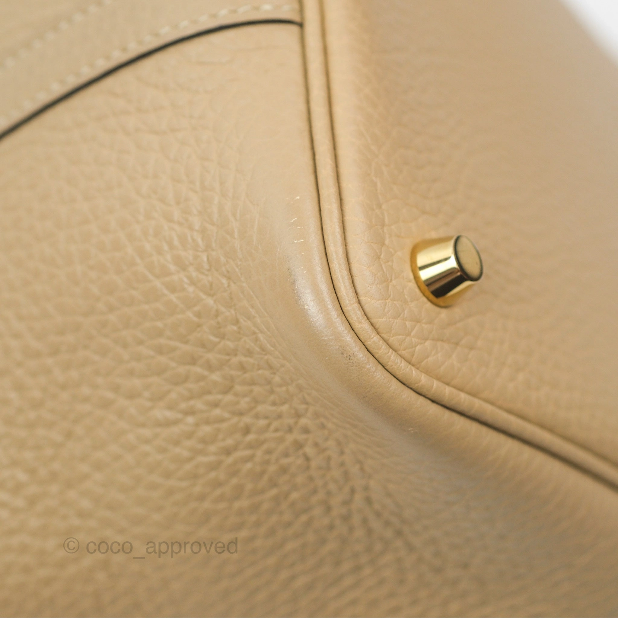 Herms Picotin 18 Trench Clemence Gold Hardware