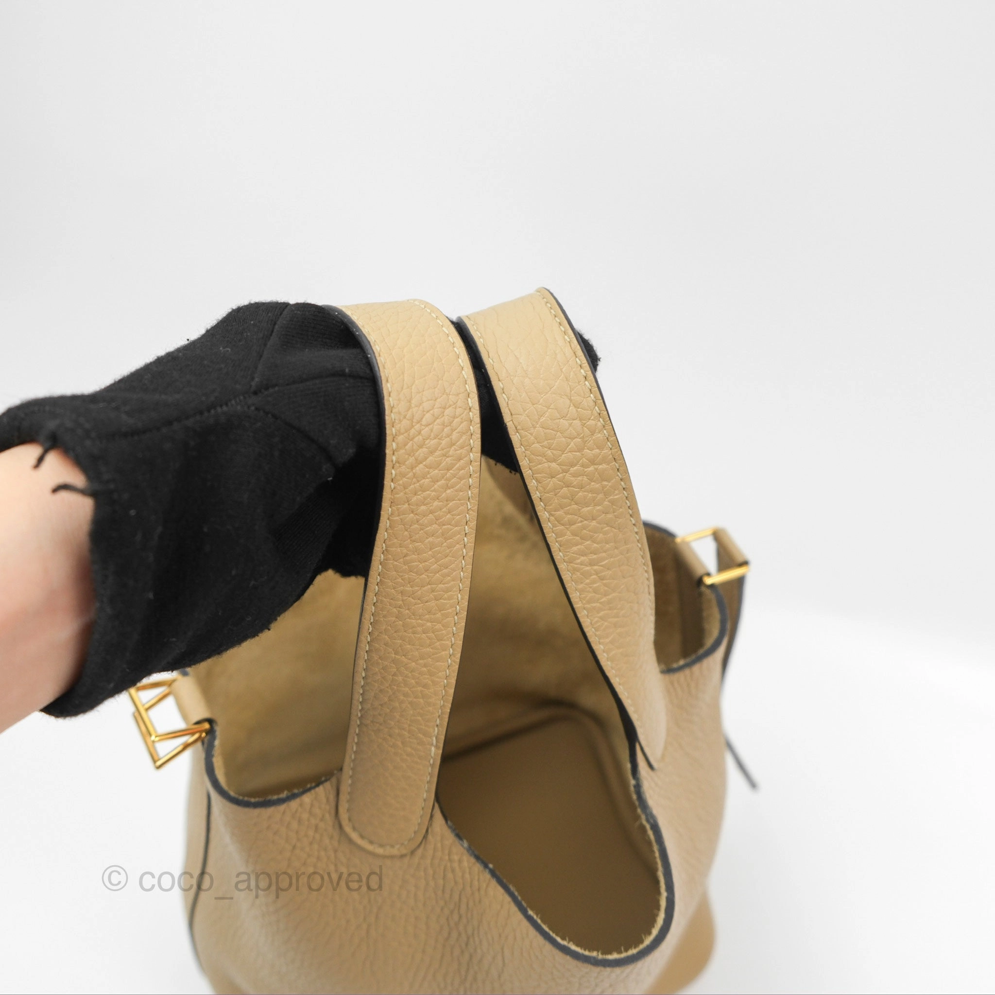 Herms Picotin 18 Trench Clemence Gold Hardware
