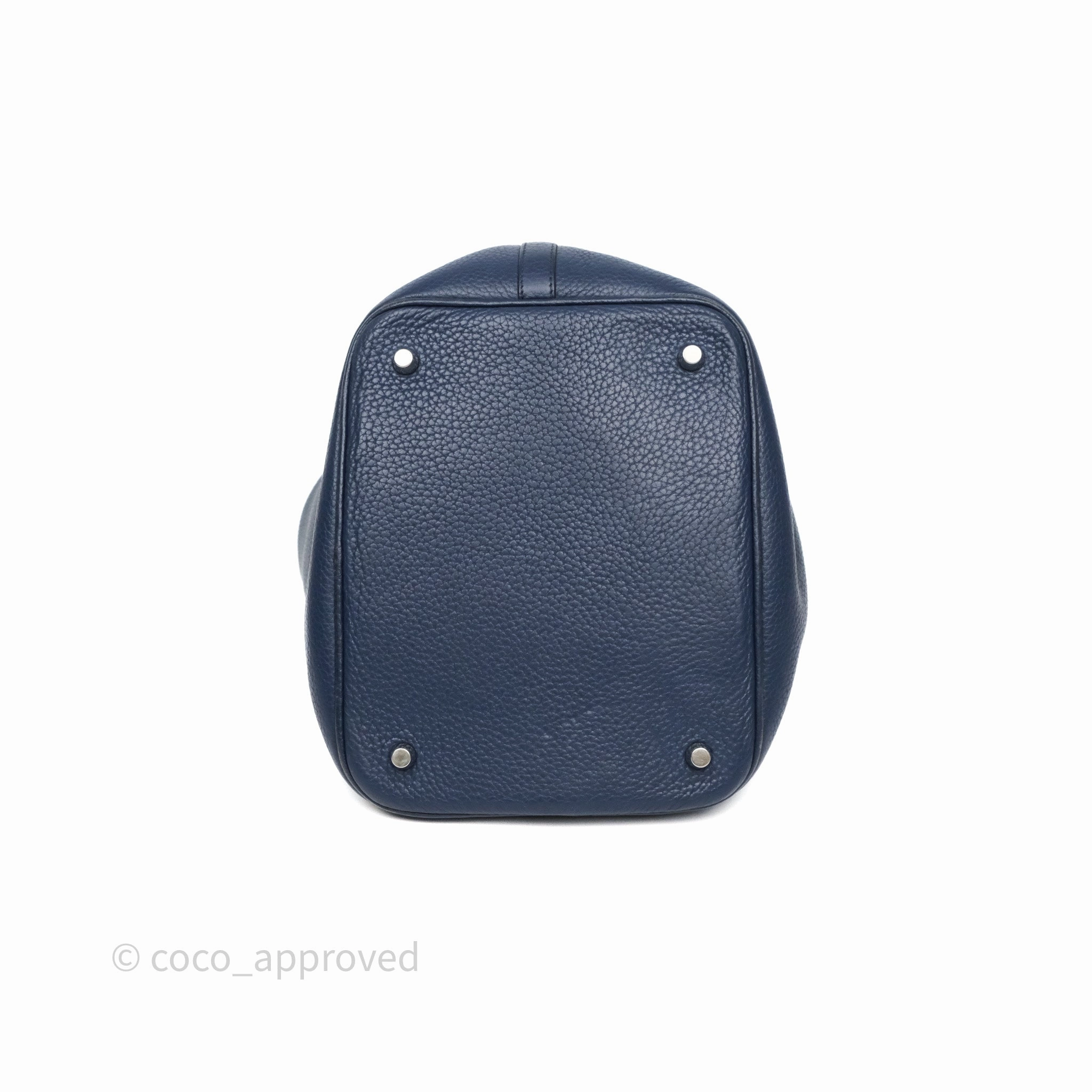 Herms Picotin 22 Bleu Nuit 2Z Clemence Palladium Hardware