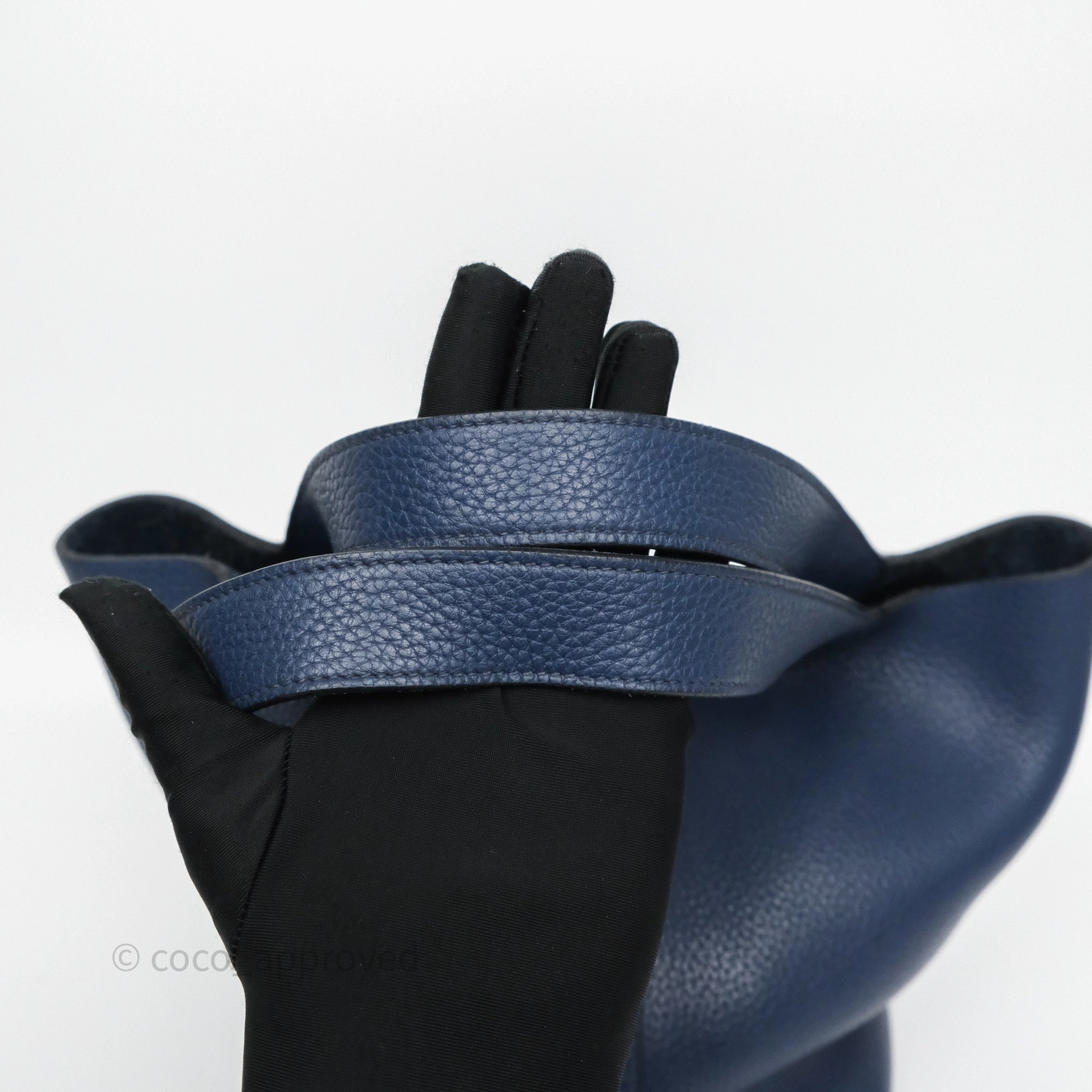 Herms Picotin 22 Bleu Nuit 2Z Clemence Palladium Hardware