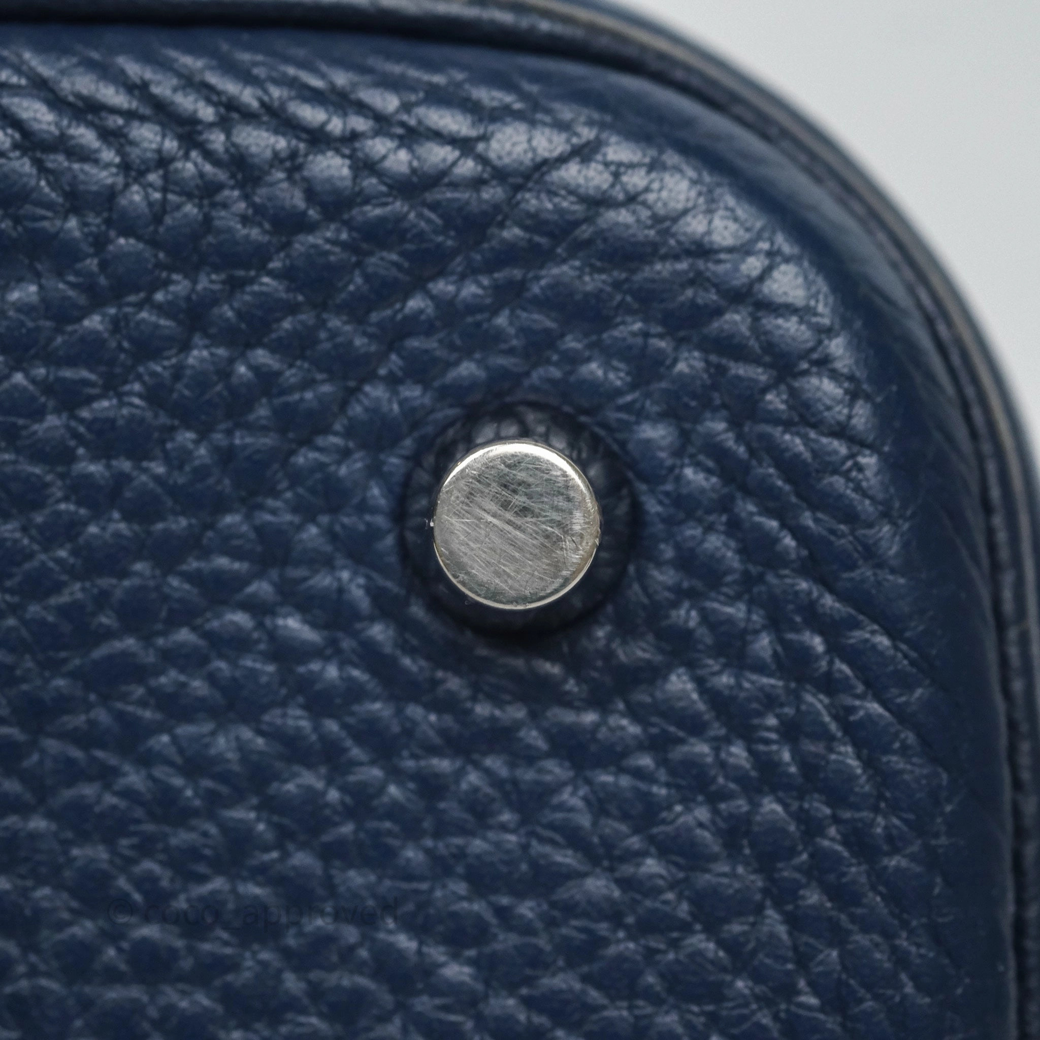 Herms Picotin 22 Bleu Nuit 2Z Clemence Palladium Hardware