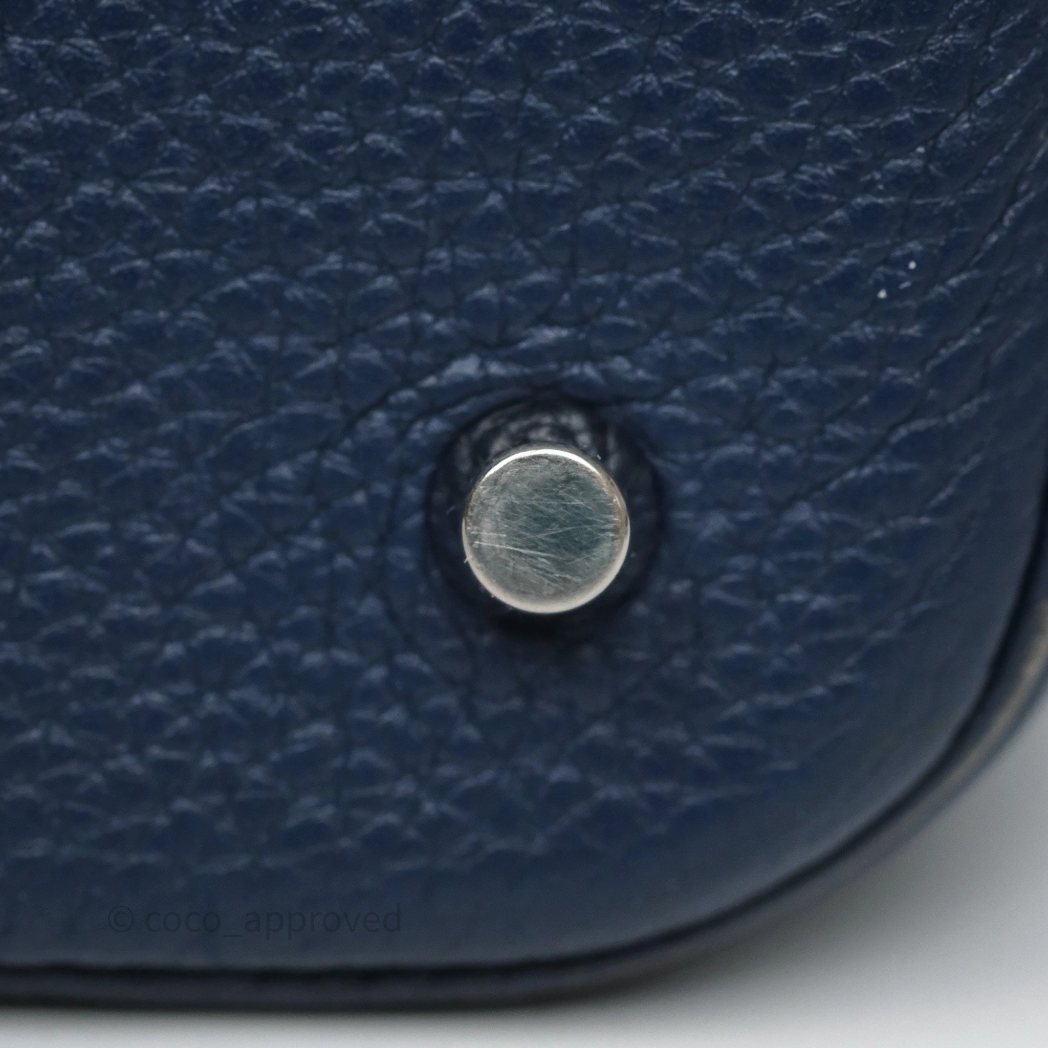Herms Picotin 22 Bleu Nuit 2Z Clemence Palladium Hardware