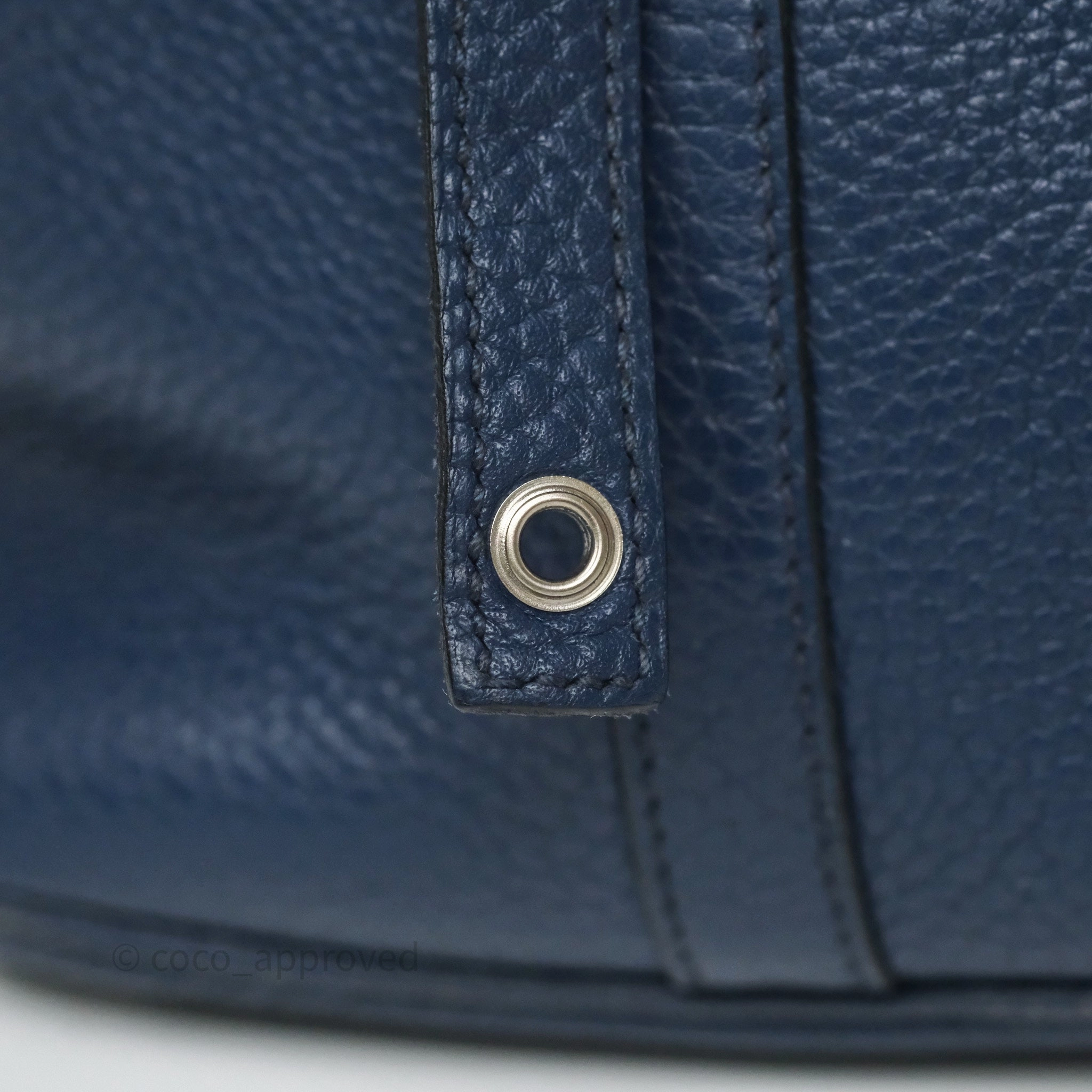 Herms Picotin 22 Bleu Nuit 2Z Clemence Palladium Hardware