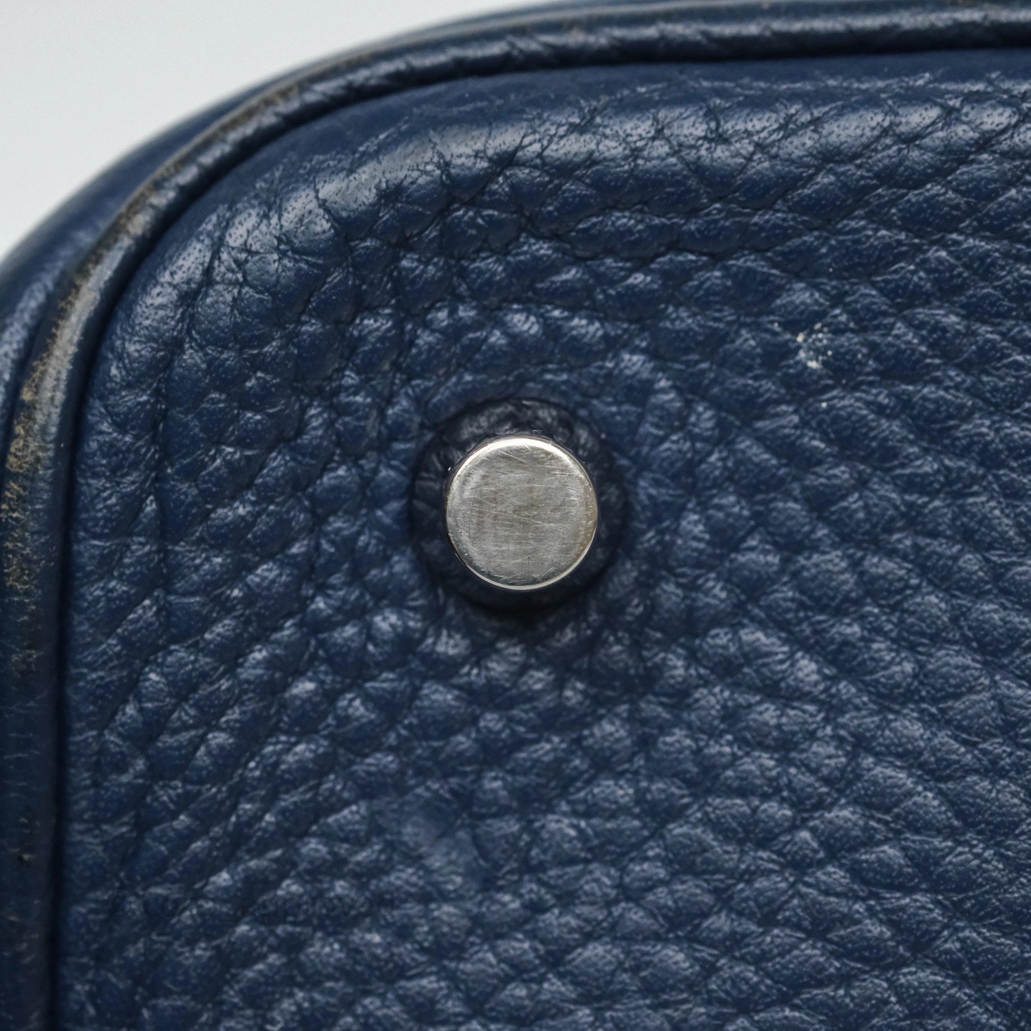 Herms Picotin 22 Bleu Nuit 2Z Clemence Palladium Hardware
