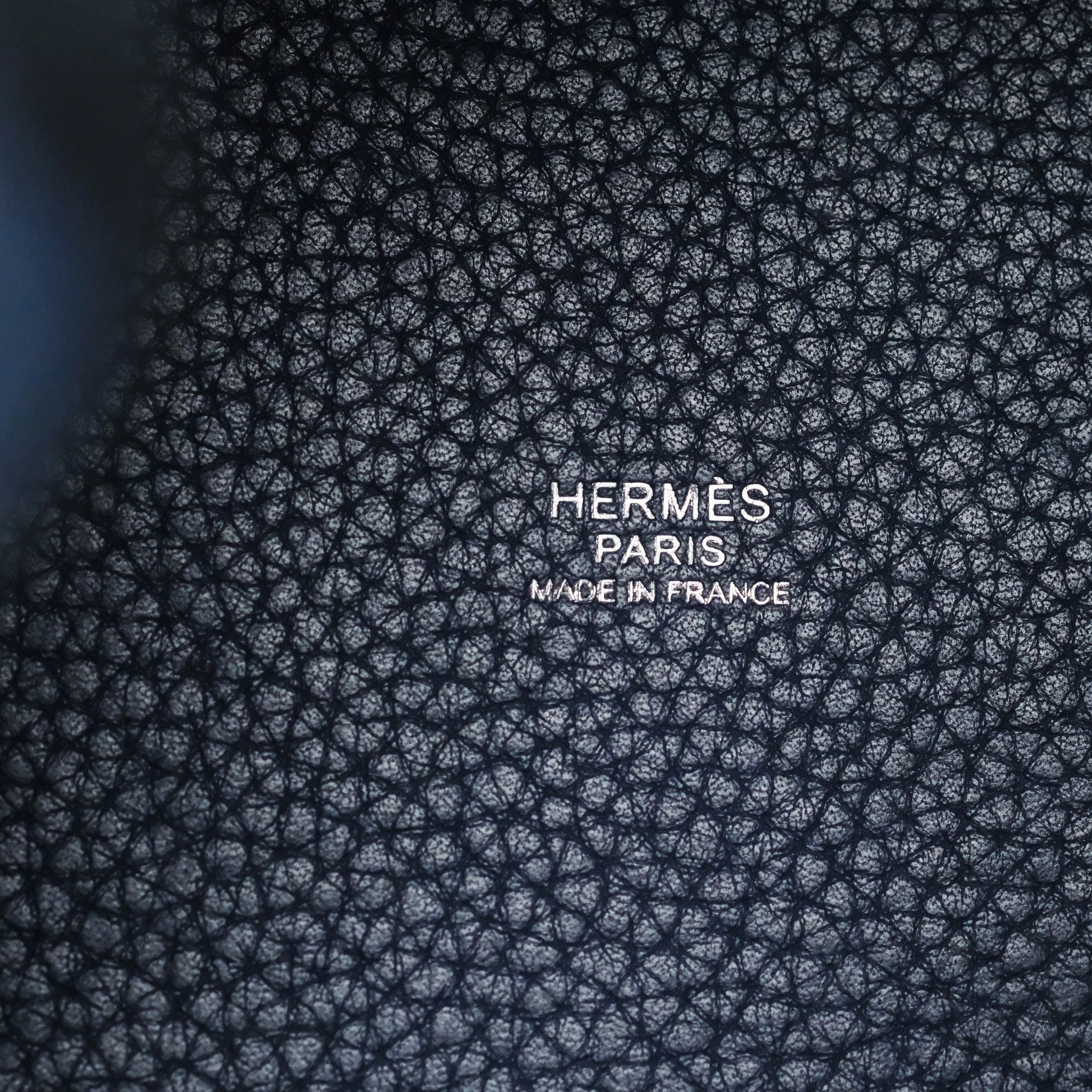 Herms Picotin 22 Bleu Nuit 2Z Clemence Palladium Hardware