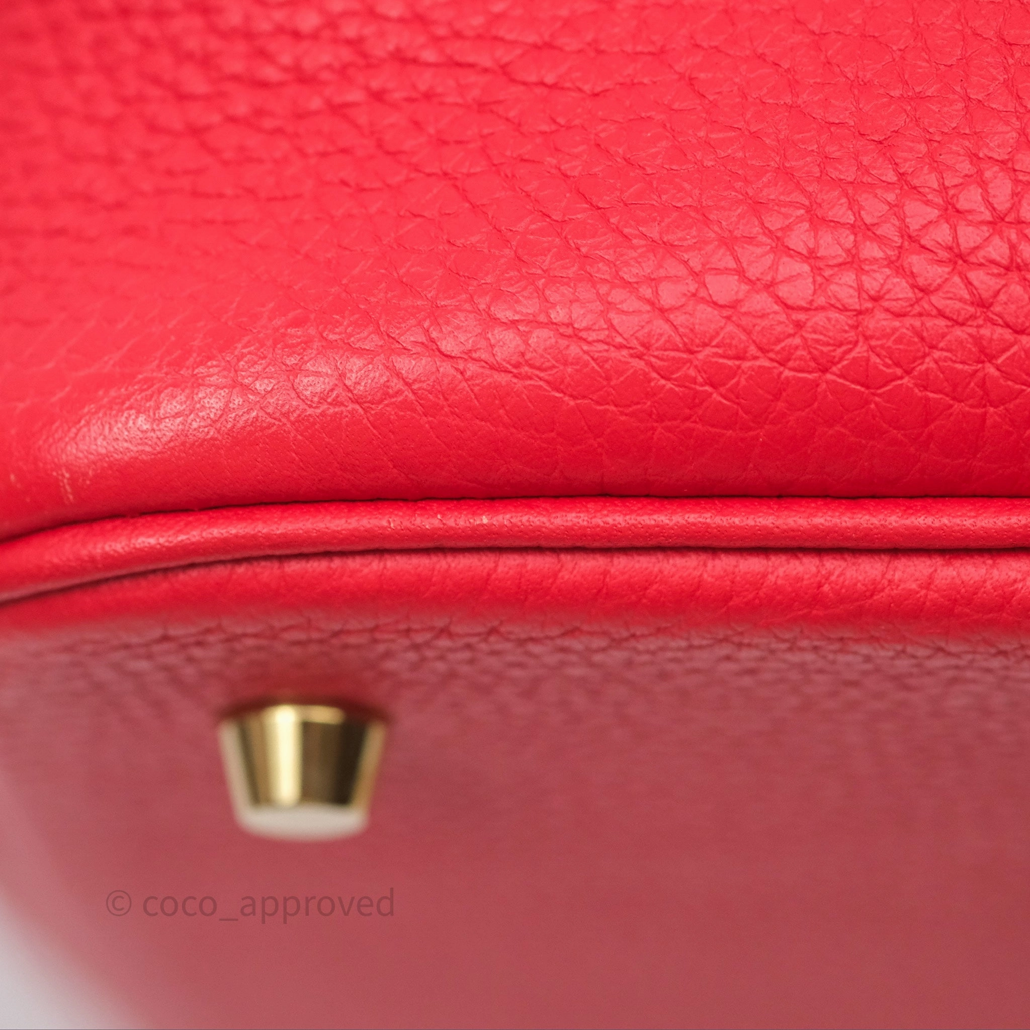 Herms Picotin 22 Rouge Tomate S5 Clemence Gold Hardware