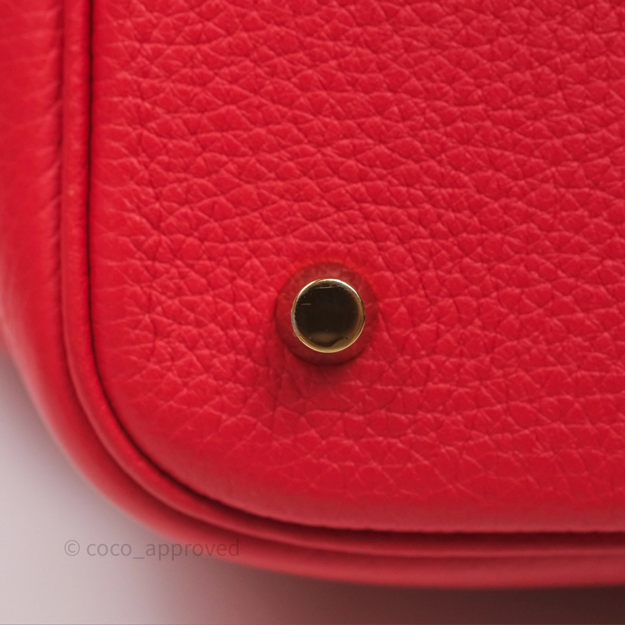 Herms Picotin 22 Rouge Tomate S5 Clemence Gold Hardware