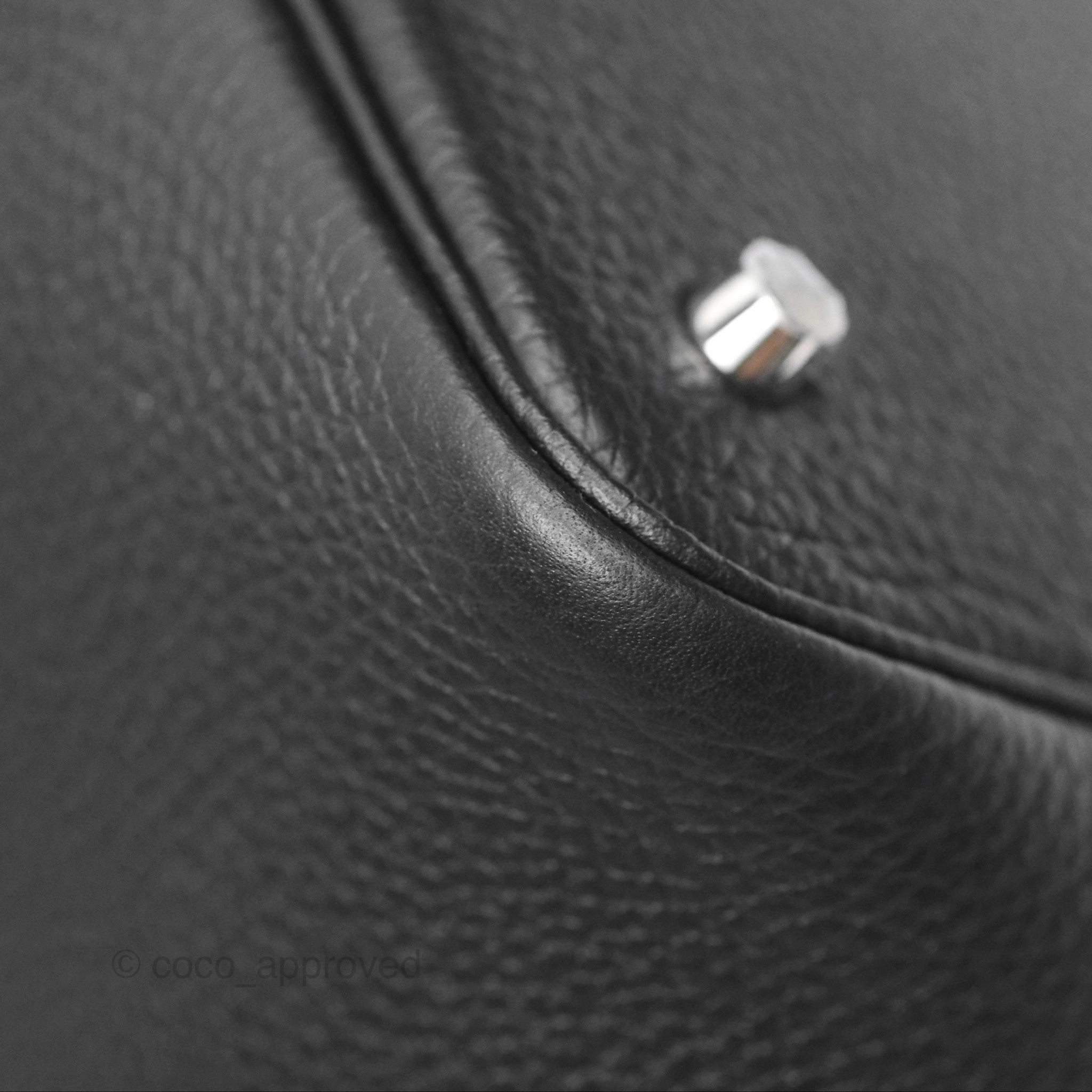 Herms Picotin 22 Stitch Black Clemence Palladium Hardware