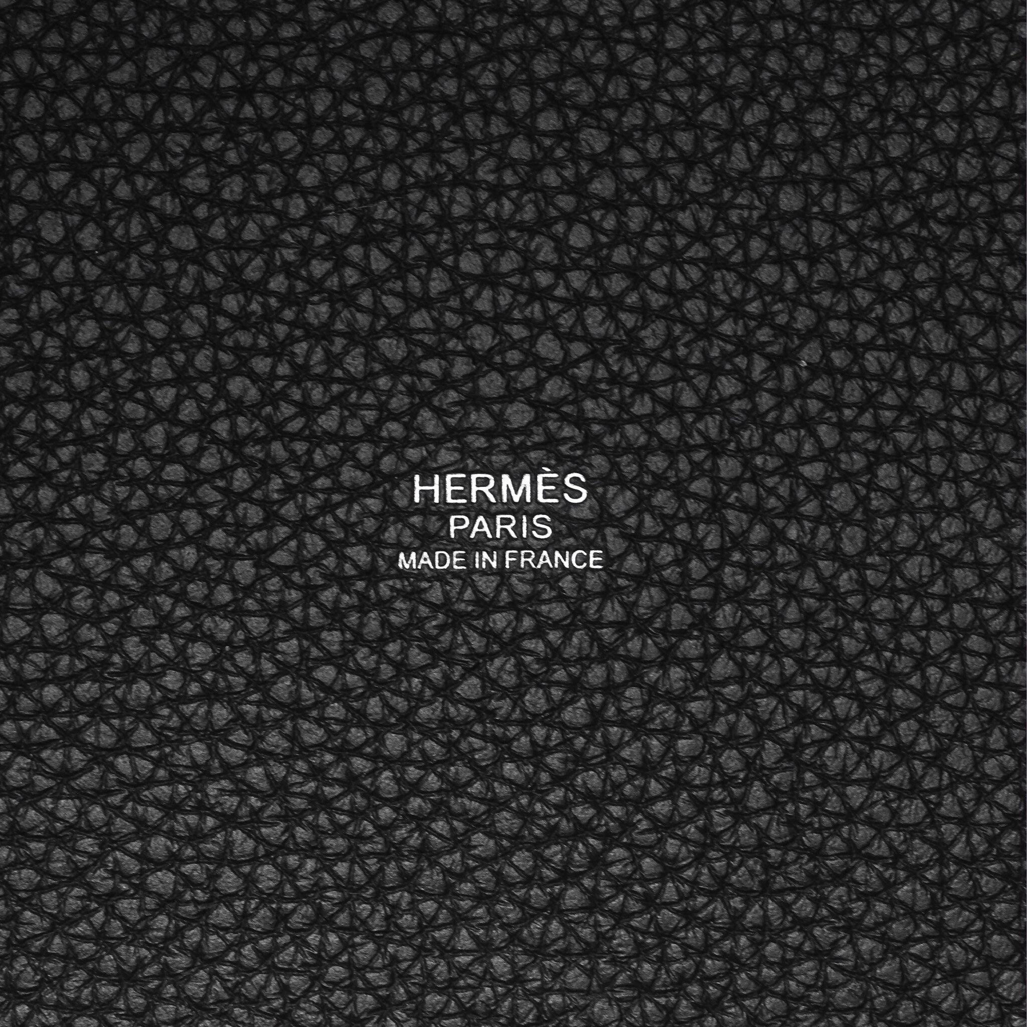 Herms Picotin 22 Stitch Black Clemence Palladium Hardware