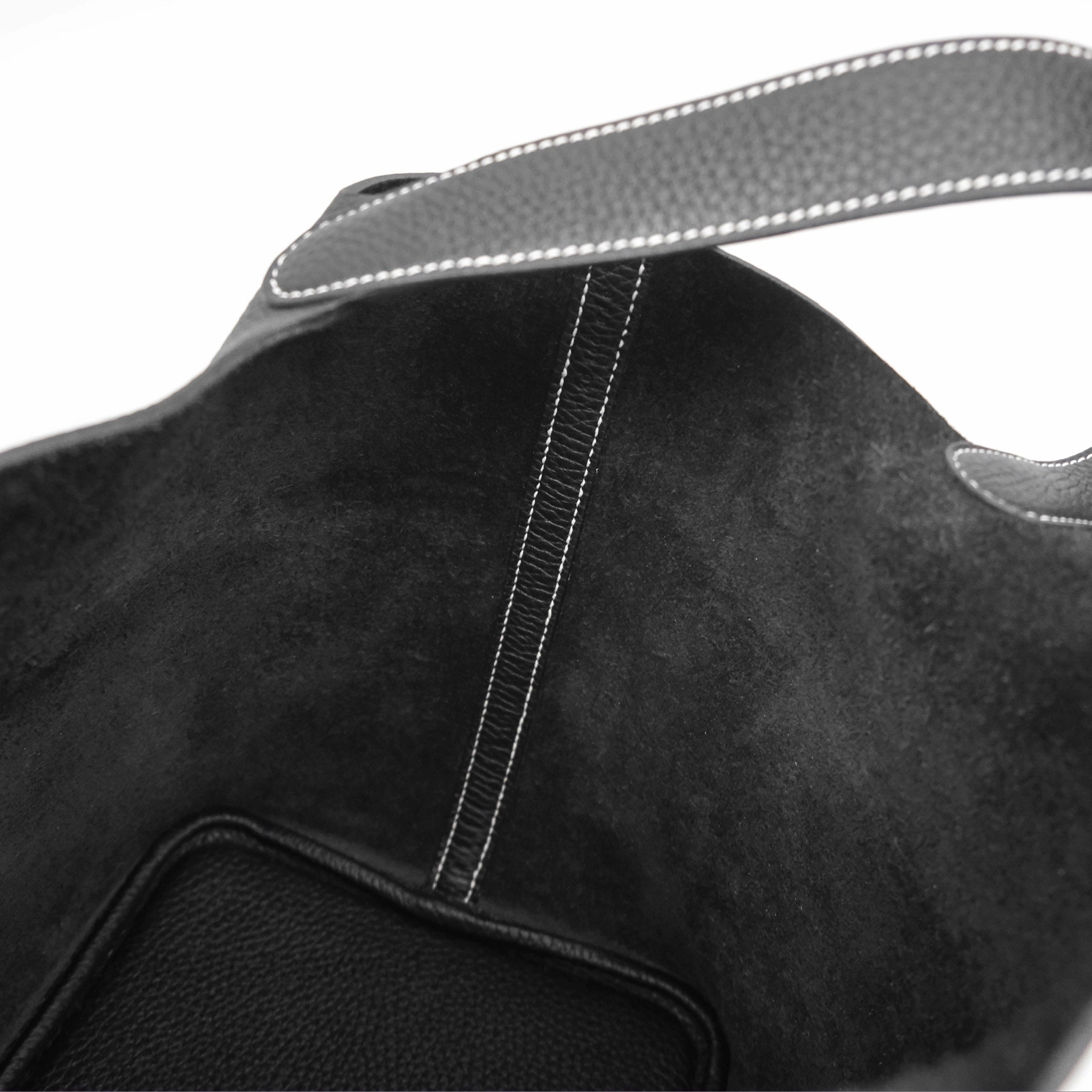 Herms Picotin 22 Stitch Black Clemence Palladium Hardware