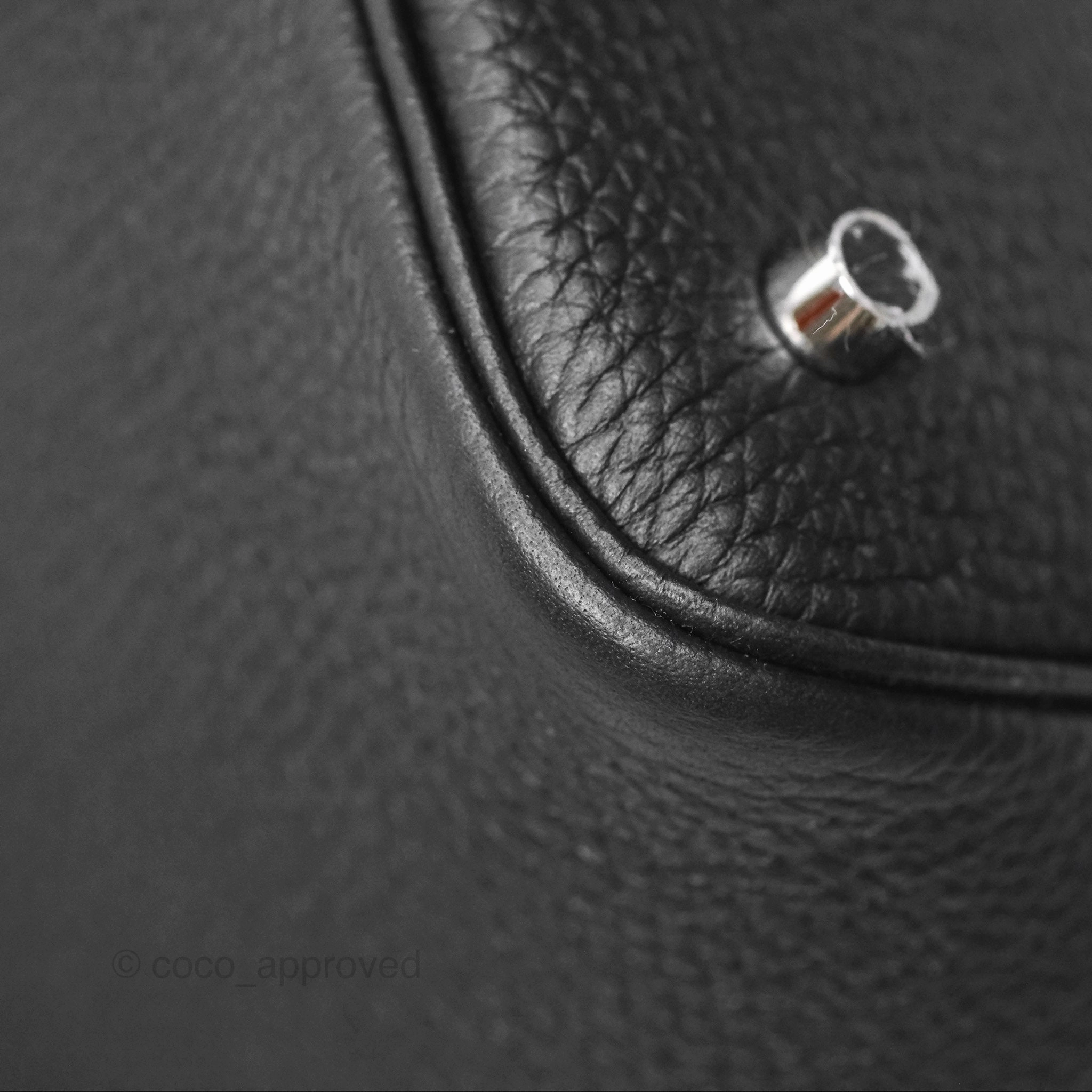 Herms Picotin 22 Stitch Black Clemence Palladium Hardware