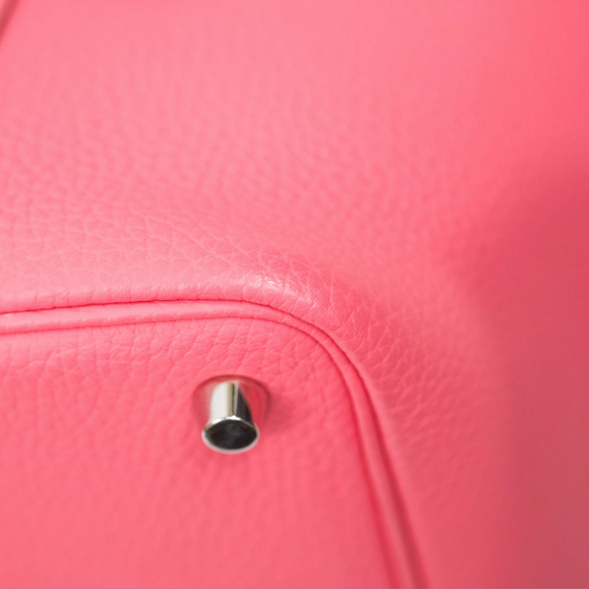 Herms Picotin Lock 18 Eclat Rose Azalee Clemence/ Terre Battue Swift Palladium Hardware