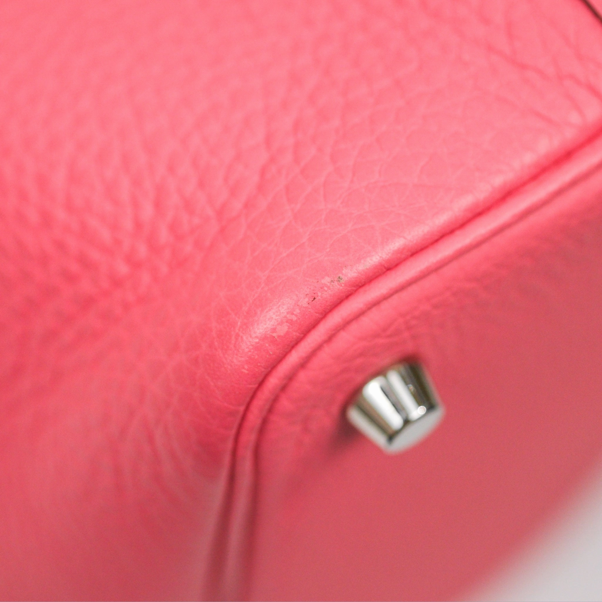 Herms Picotin Lock 18 Eclat Rose Azalee Clemence/ Terre Battue Swift Palladium Hardware