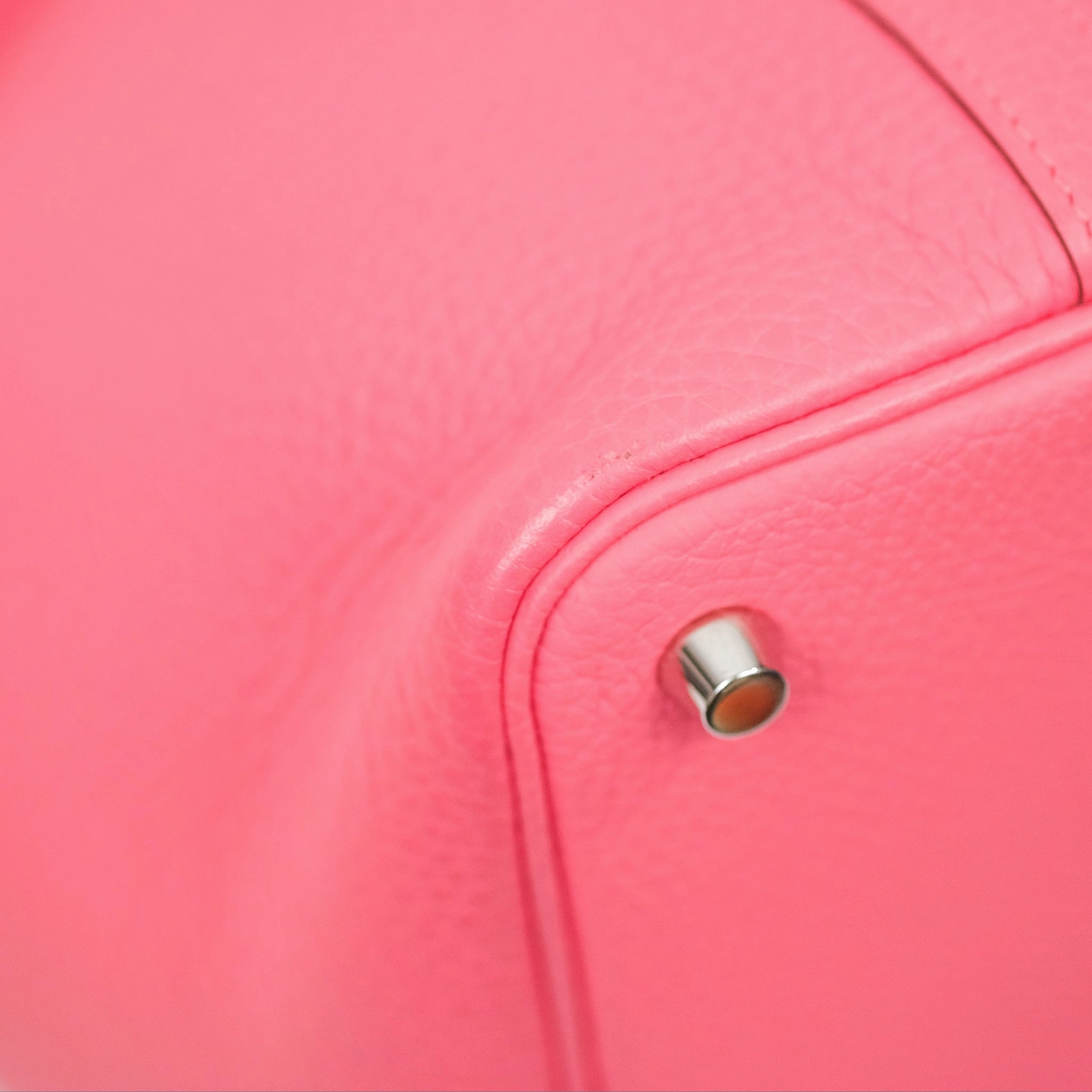 Herms Picotin Lock 18 Eclat Rose Azalee Clemence/ Terre Battue Swift Palladium Hardware