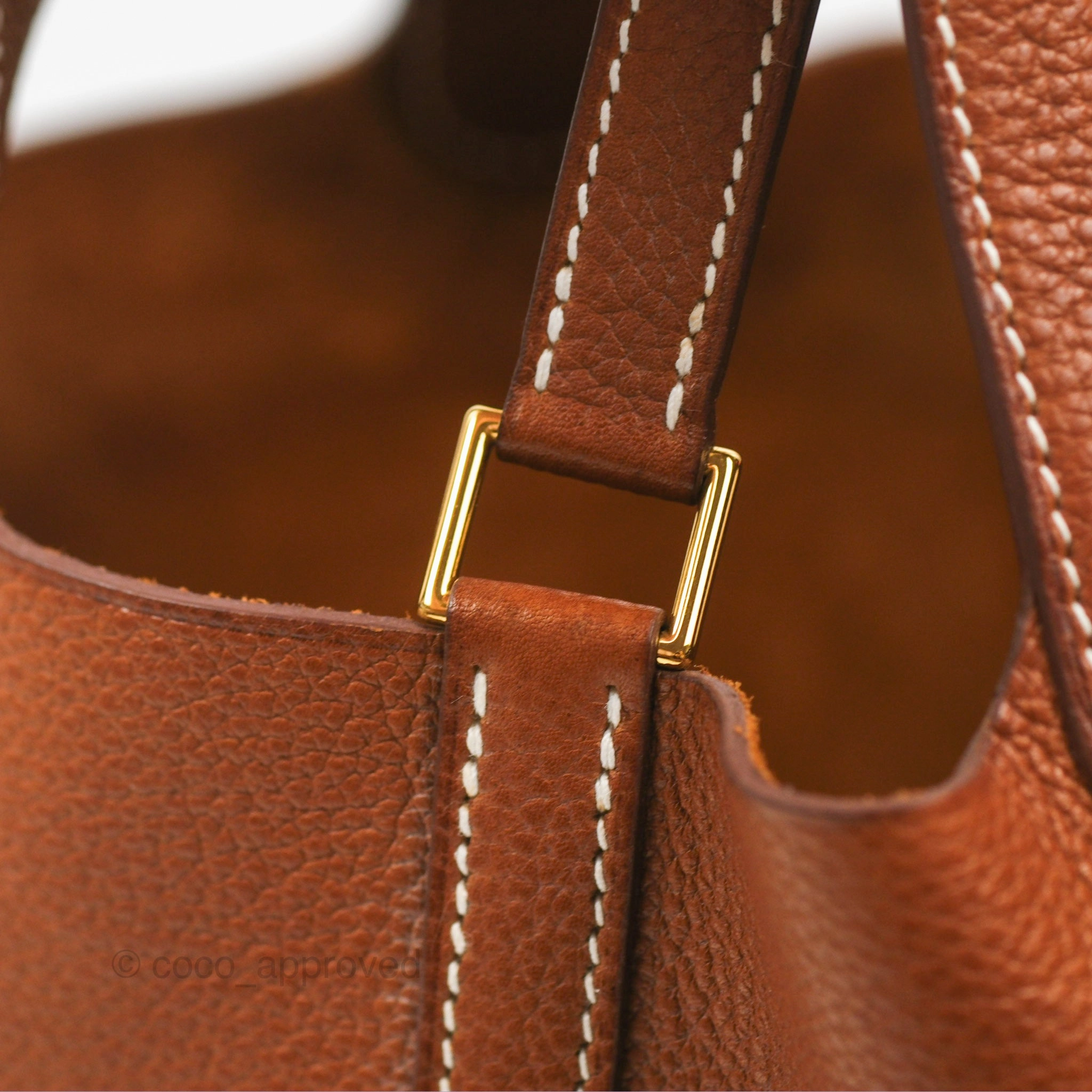Herms Picotin Lock 18 Fauve Barenia Gold Hardware
