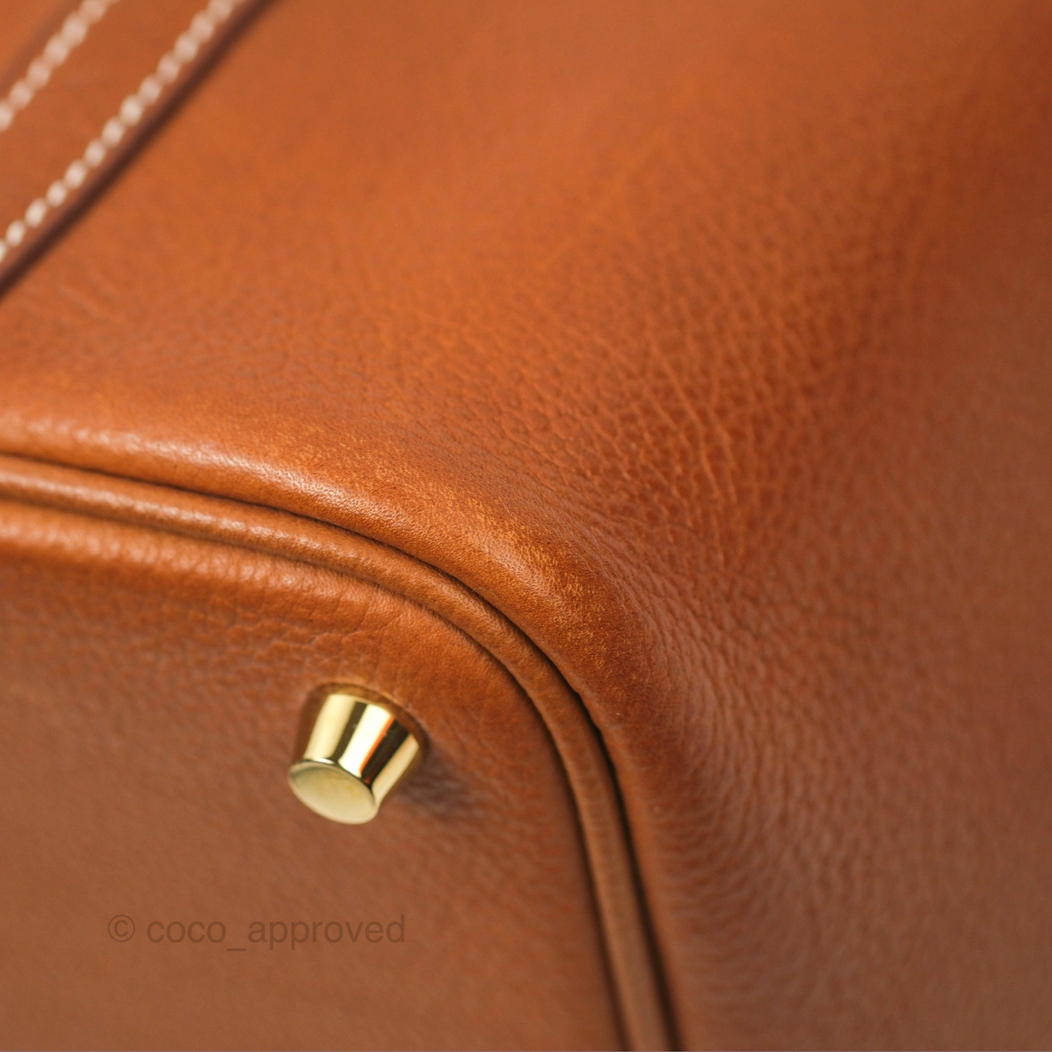 Herms Picotin Lock 18 Fauve Barenia Gold Hardware