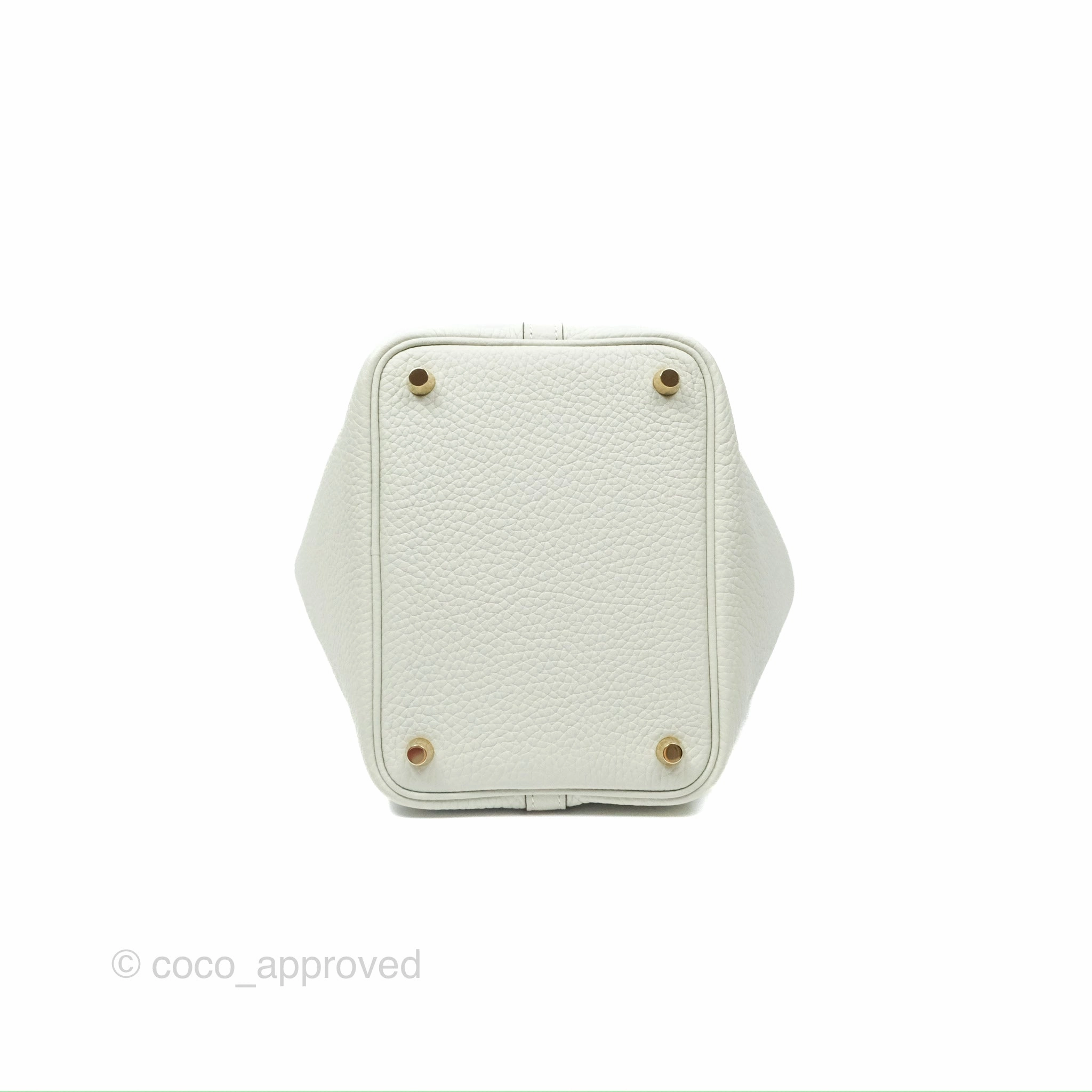 Herms Picotin Lock 18 Gris Neve Taurillon Clemence Gold Hardware