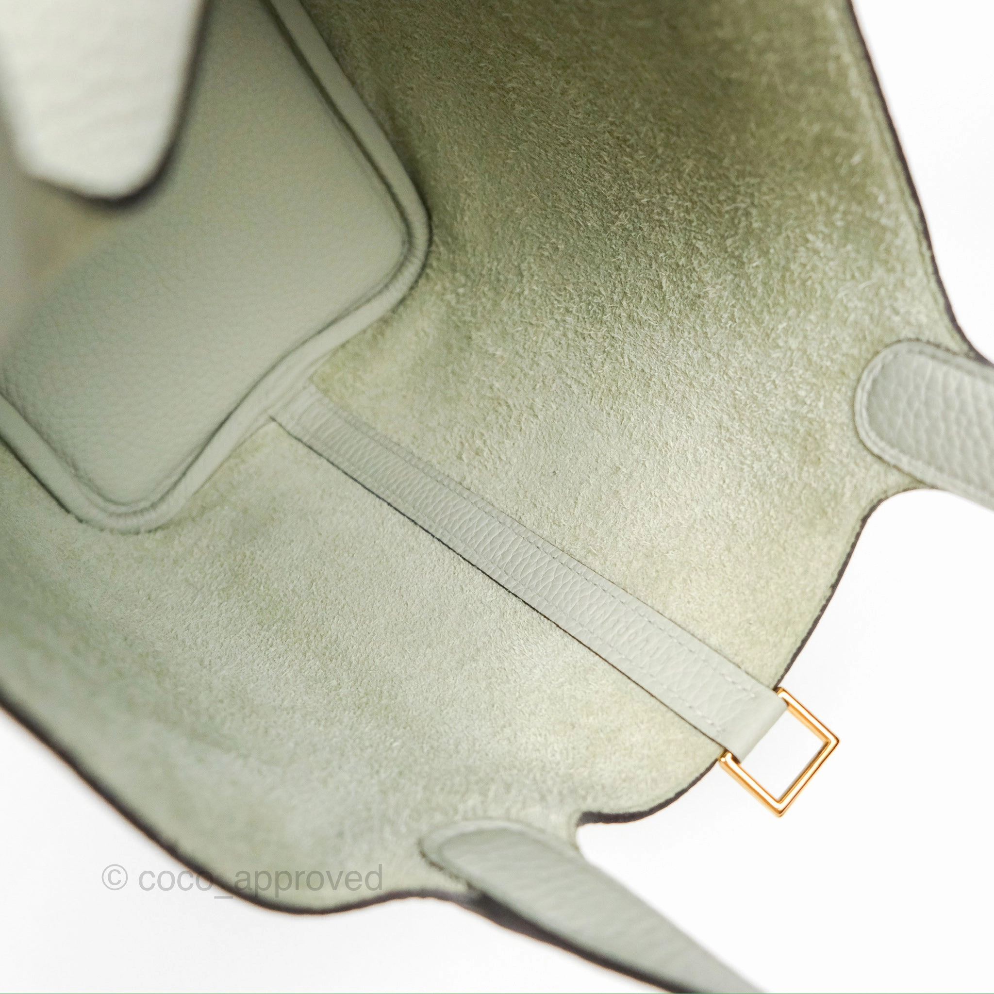 Herms Picotin Lock 18 Gris Neve Taurillon Clemence Gold Hardware
