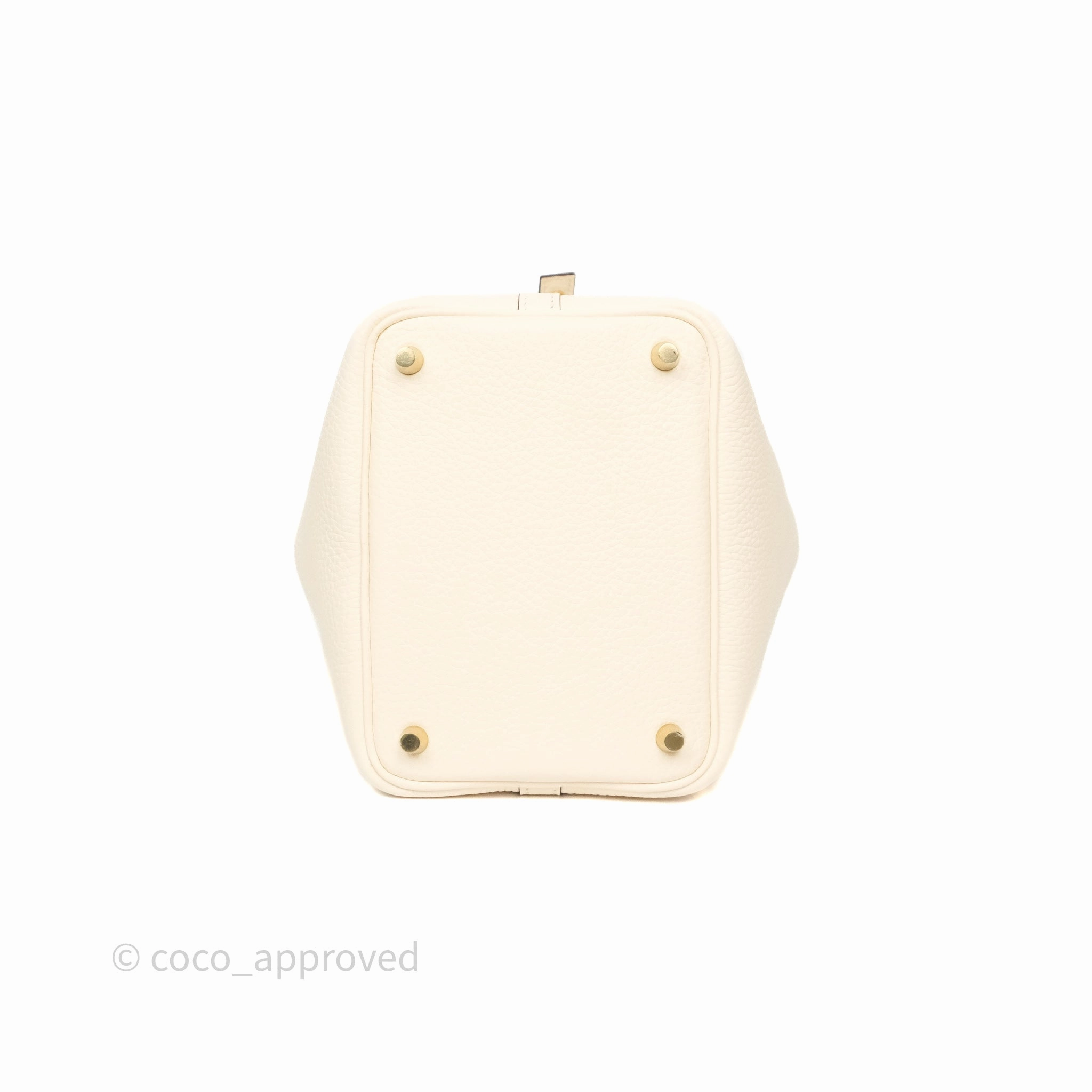 Herms Picotin Lock 18 Nata I2 Clemence Gold Hardware