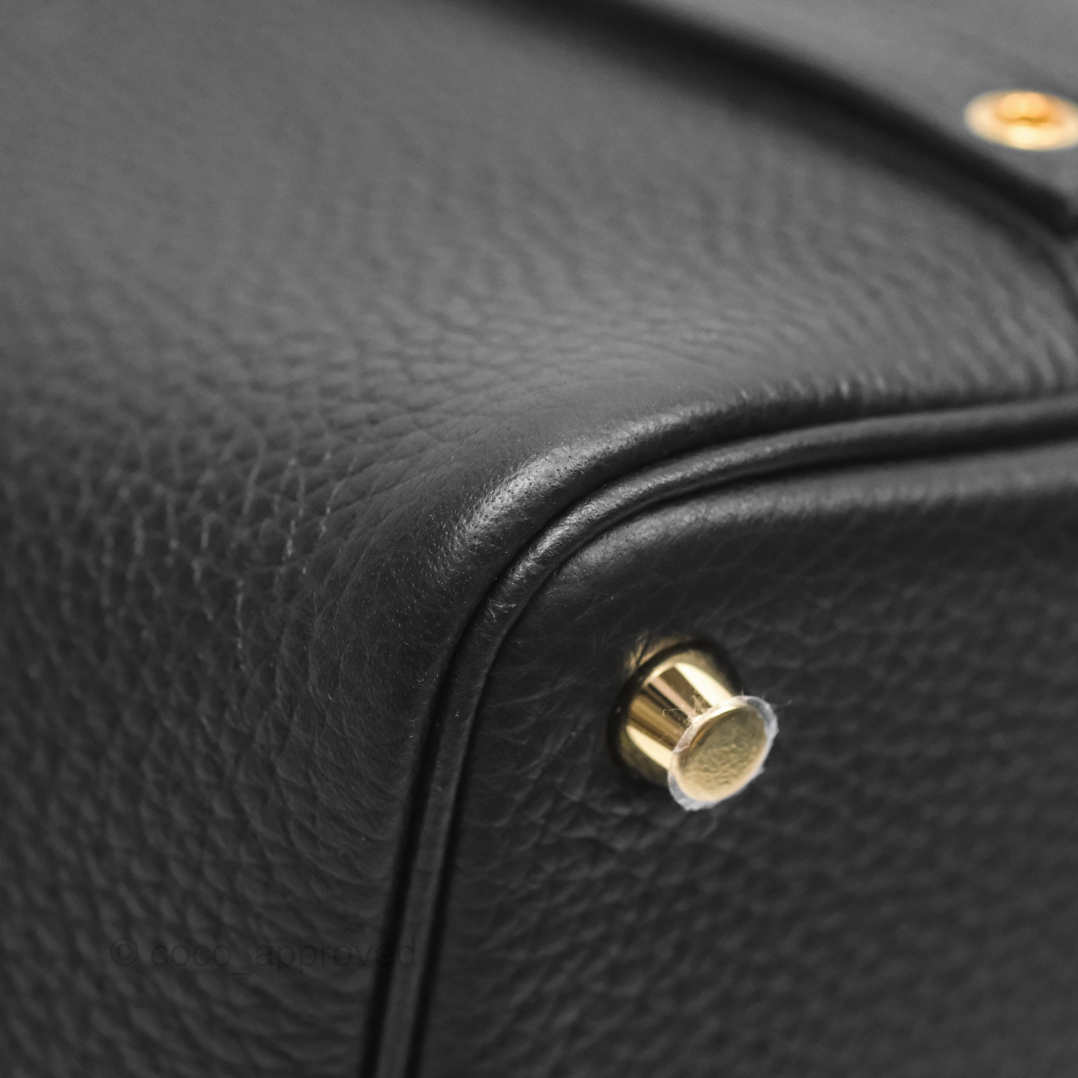 Herms Picotin Lock 18 Noir 89 Taurillon Clemence Gold Hardware