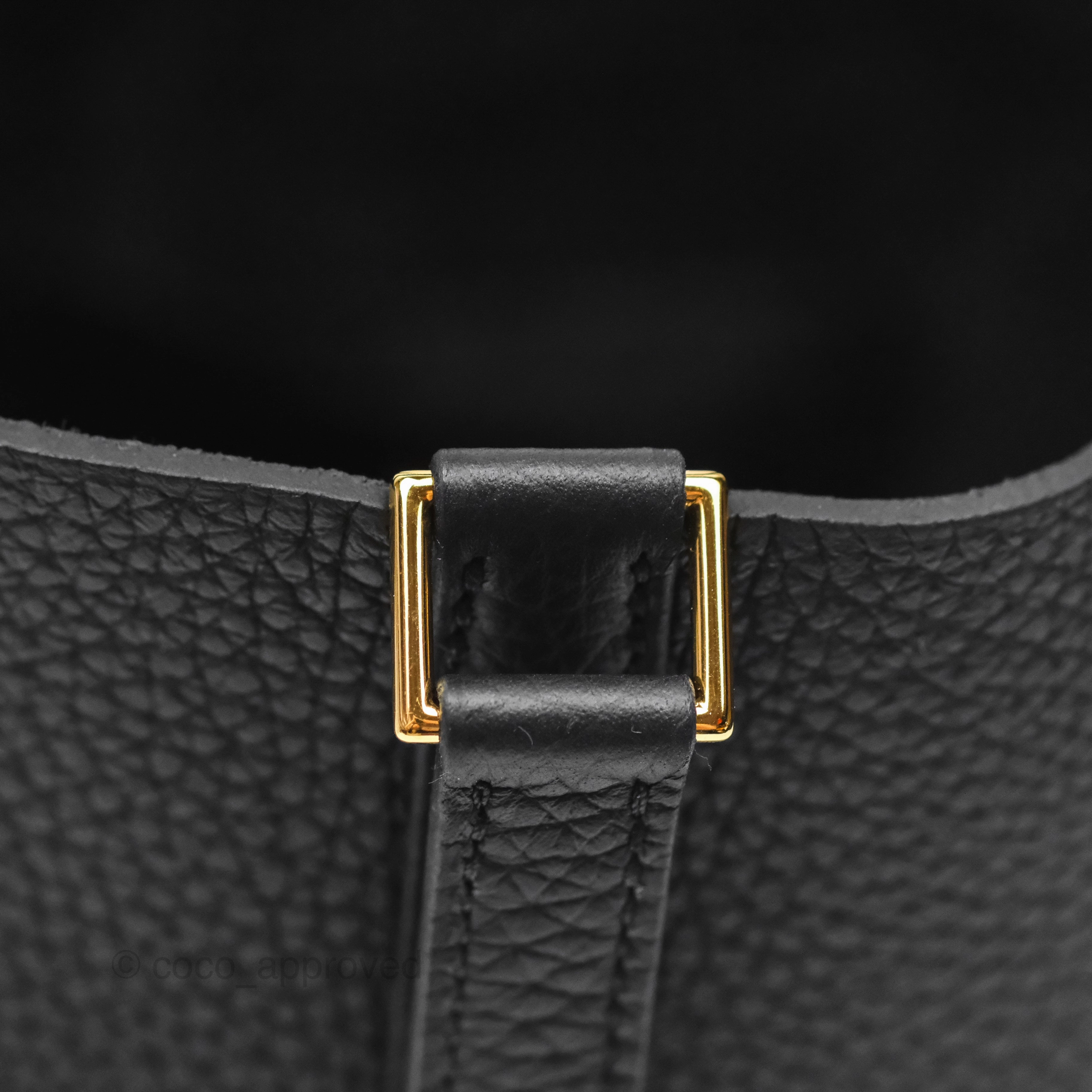 Herms Picotin Lock 18 Noir 89 Taurillon Clemence Gold Hardware