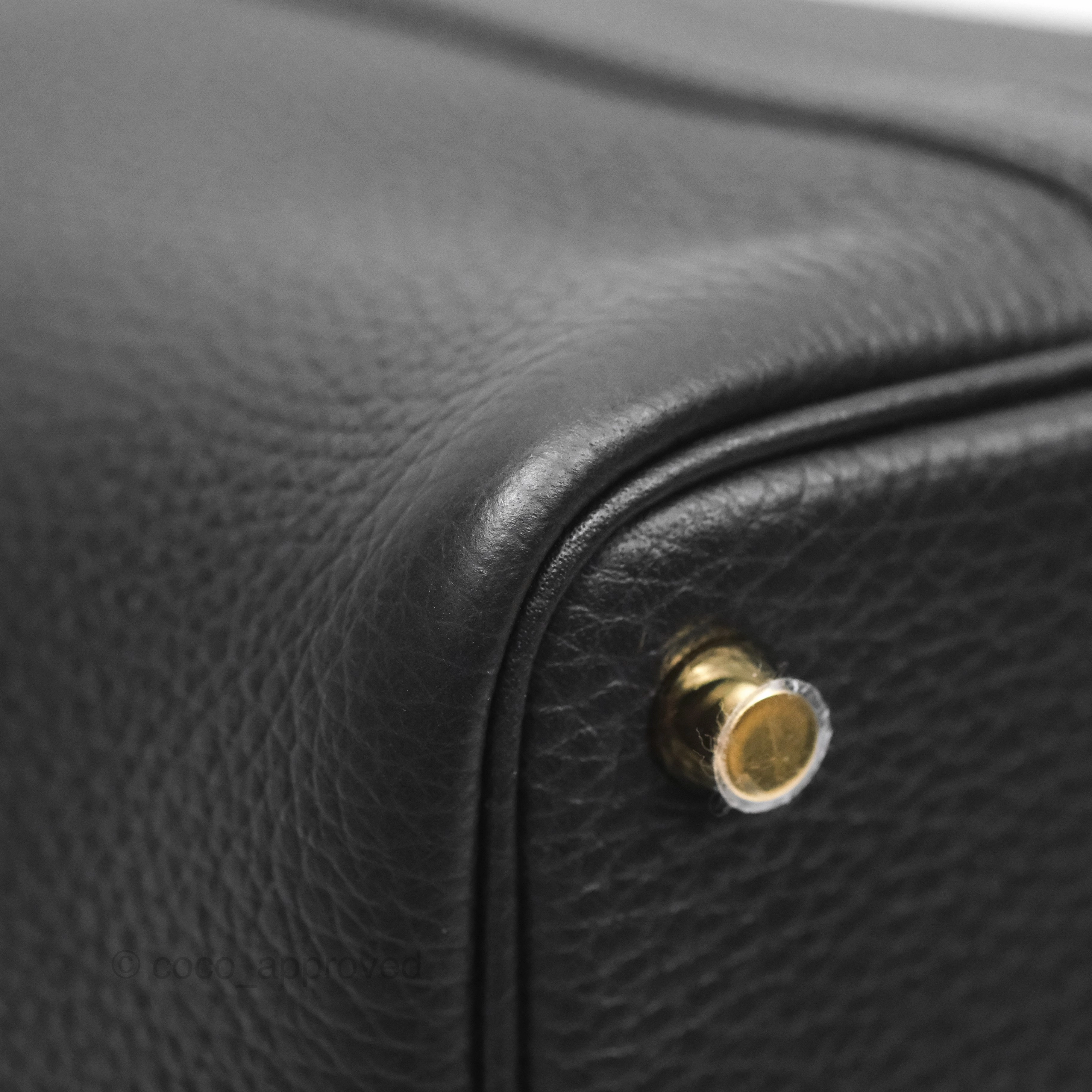 Herms Picotin Lock 18 Noir 89 Taurillon Clemence Gold Hardware