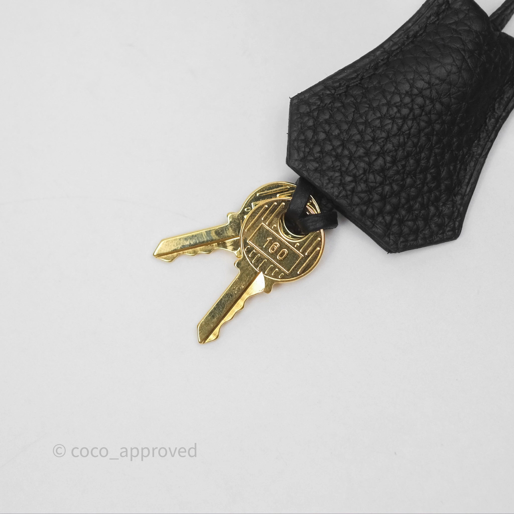 Herms Retourne Birkin 25 Noir Togo Gold Hardware