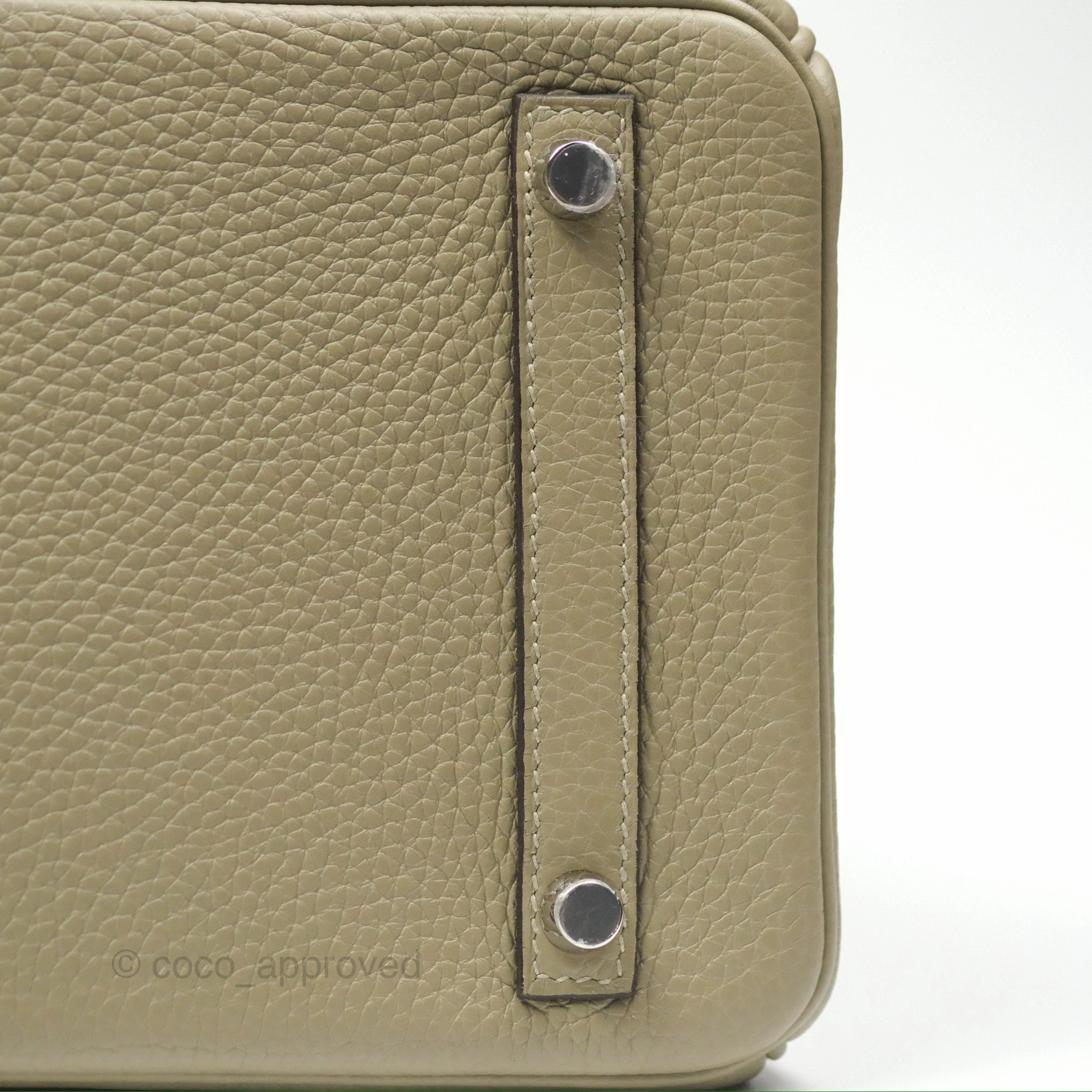 Herms Retourne Birkin 30 Sauge Clemence Palladium Hardware