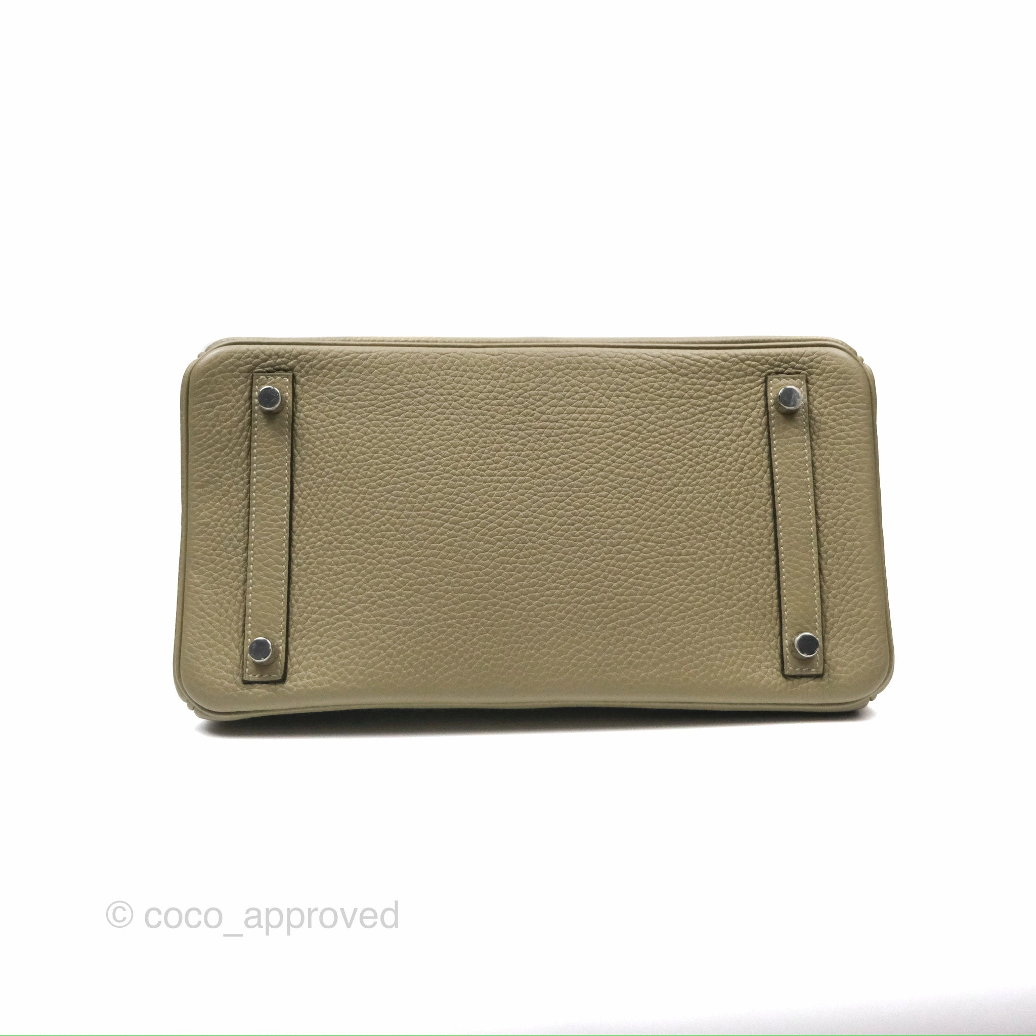 Herms Retourne Birkin 30 Sauge Clemence Palladium Hardware