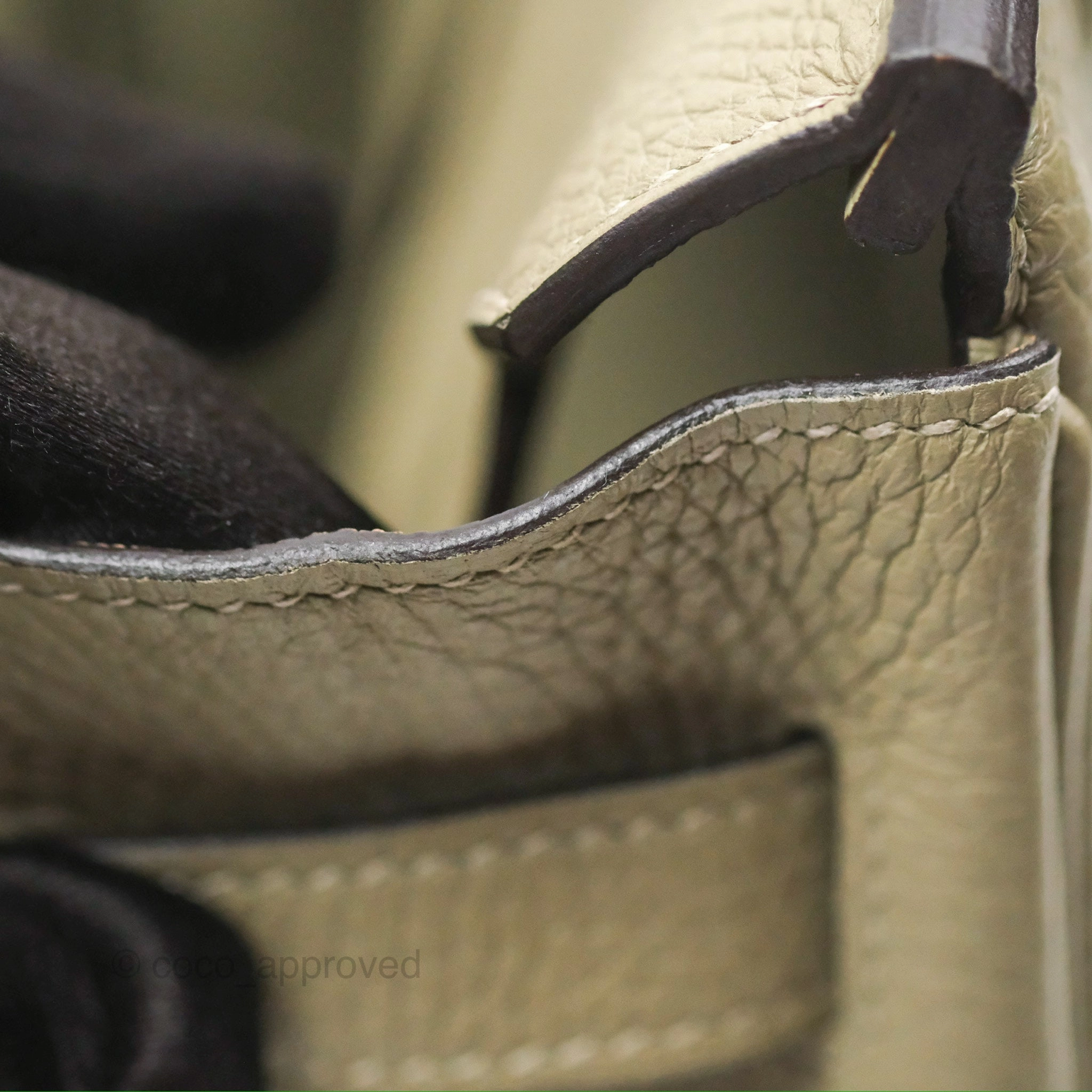 Herms Retourne Birkin 30 Sauge Clemence Palladium Hardware