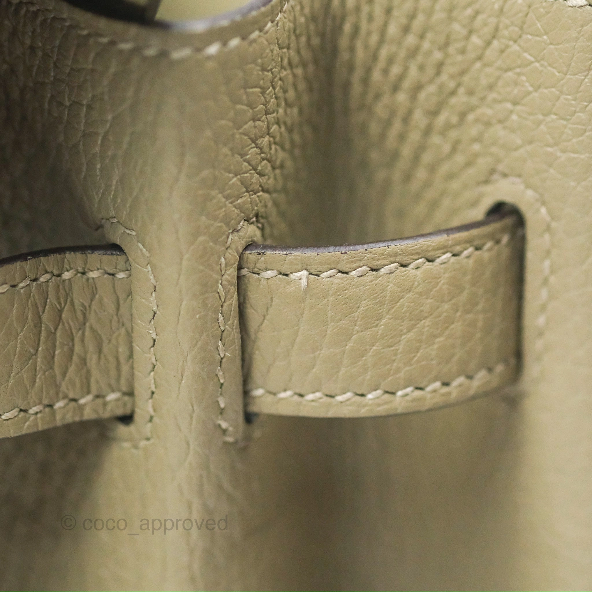 Herms Retourne Birkin 30 Sauge Clemence Palladium Hardware
