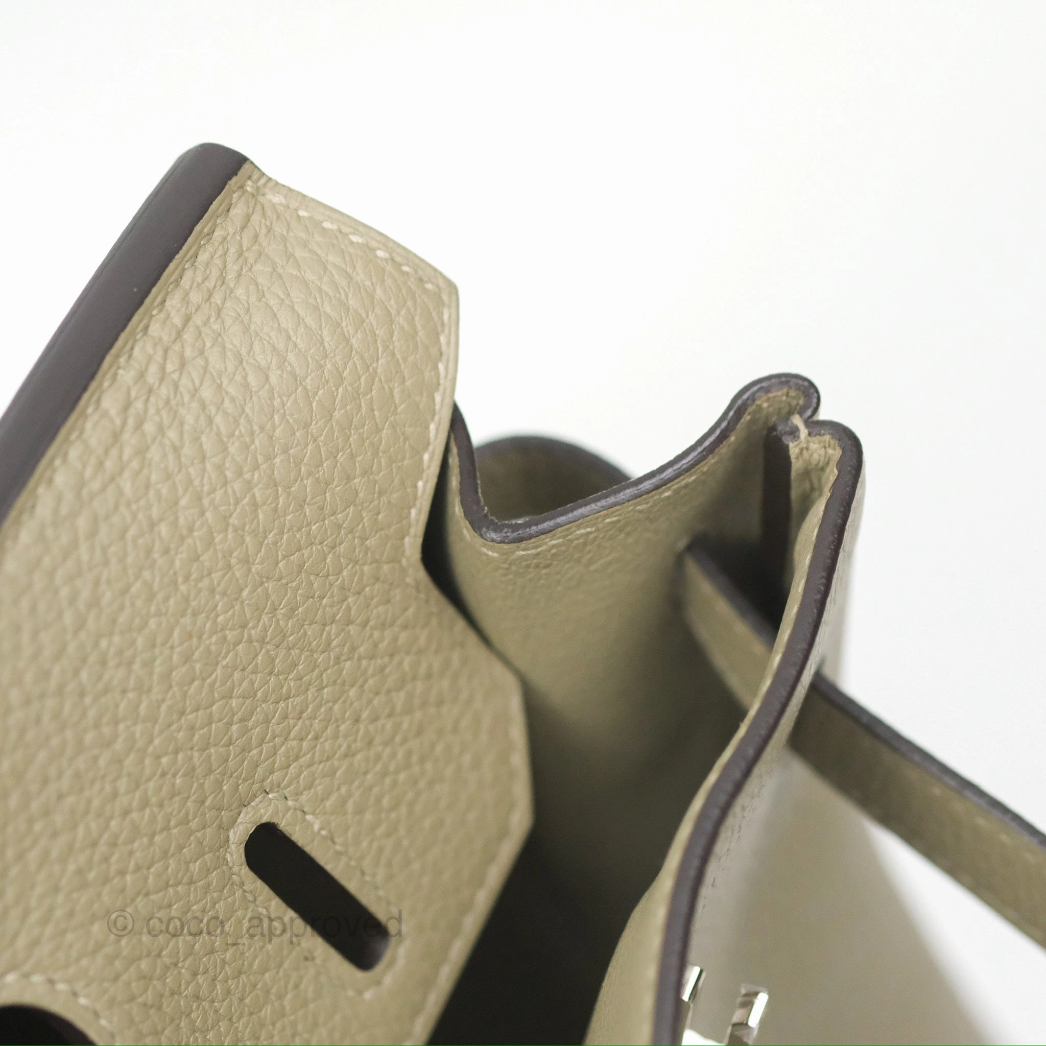 Herms Retourne Birkin 30 Sauge Clemence Palladium Hardware