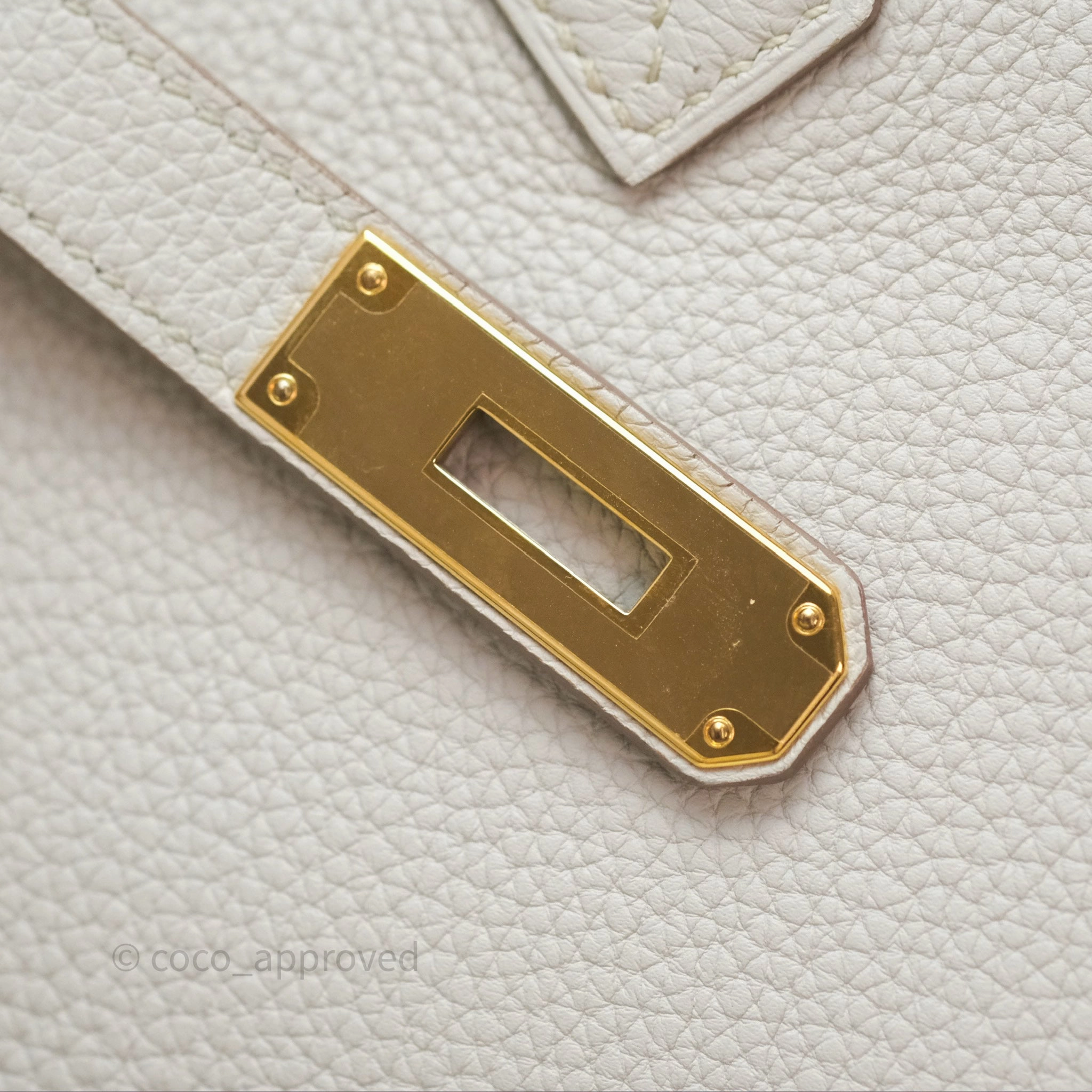 Herms Retourne Birkin 35 Beton Togo Gold Hardware