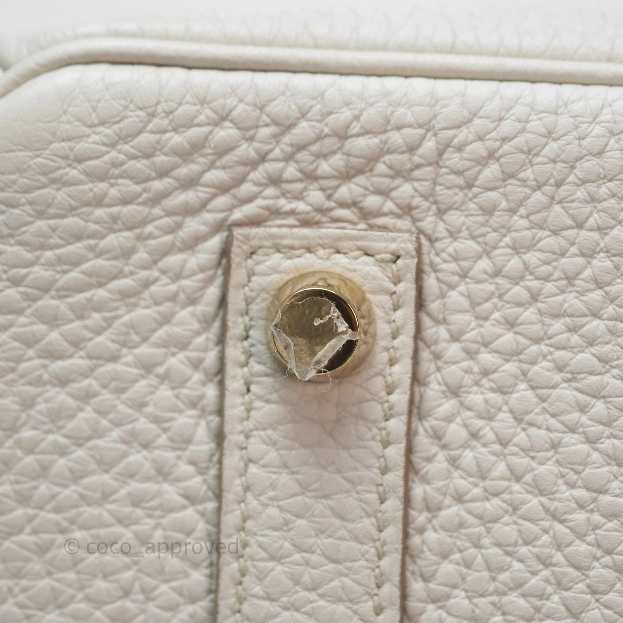 Herms Retourne Birkin 35 Beton Togo Gold Hardware