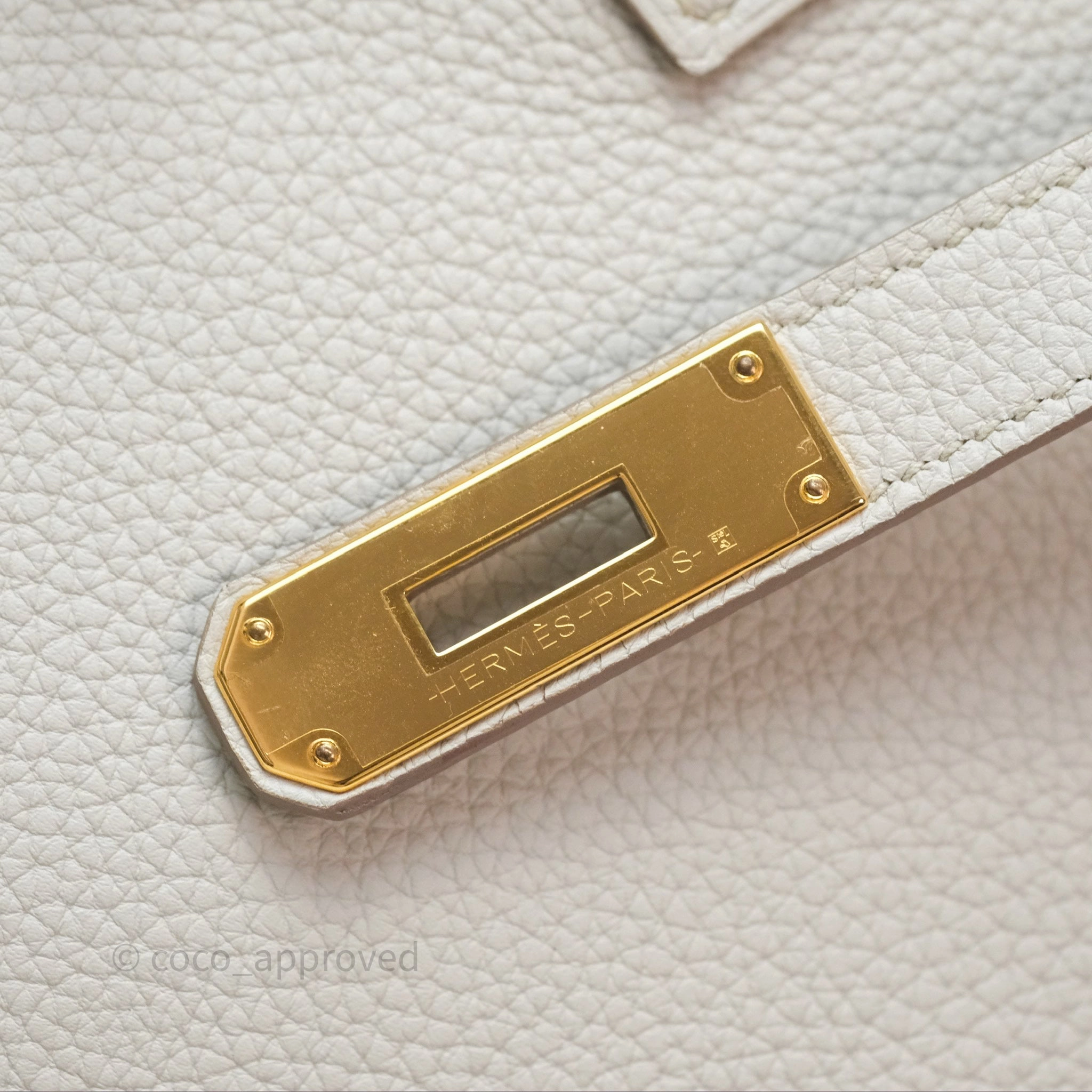 Herms Retourne Birkin 35 Beton Togo Gold Hardware
