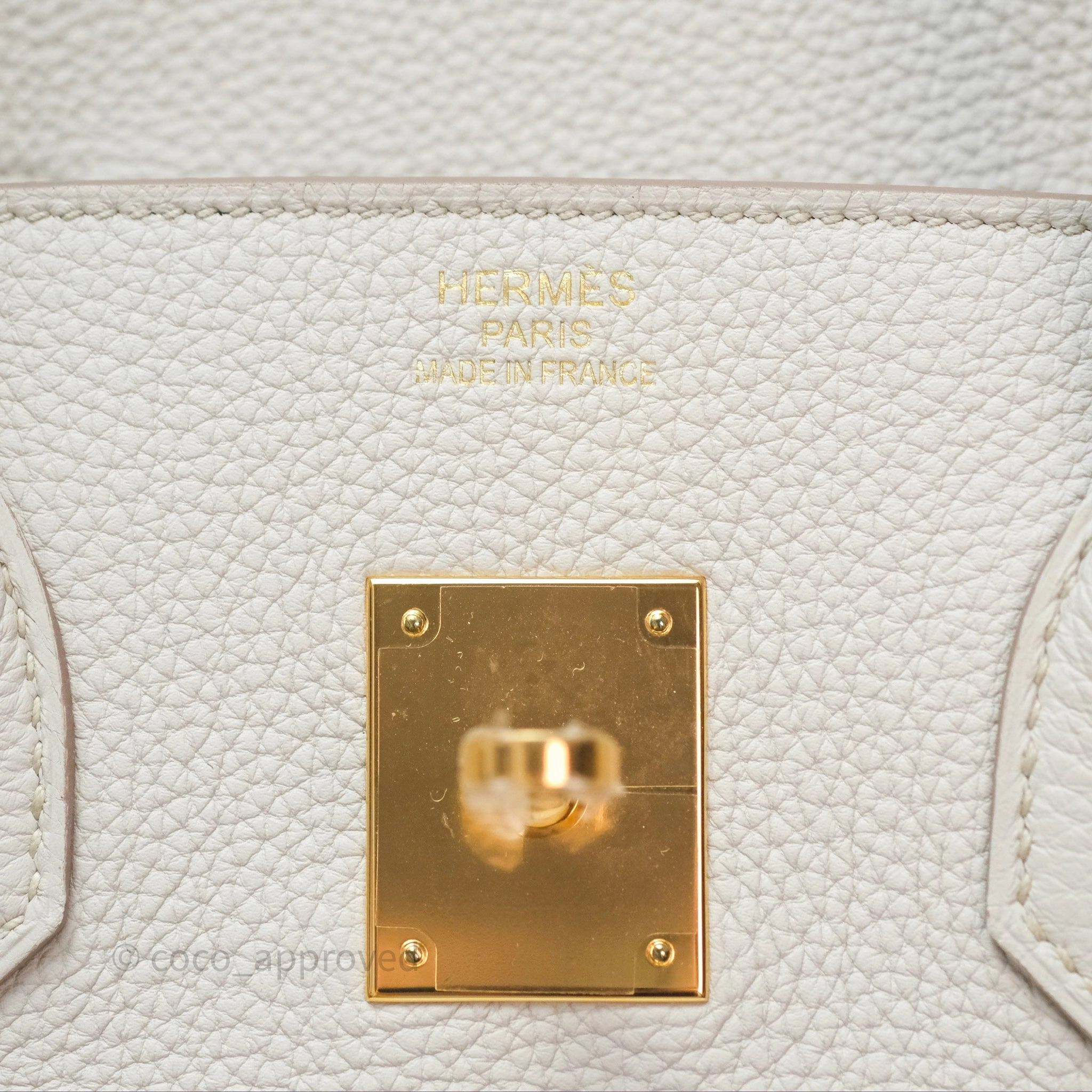 Herms Retourne Birkin 35 Beton Togo Gold Hardware