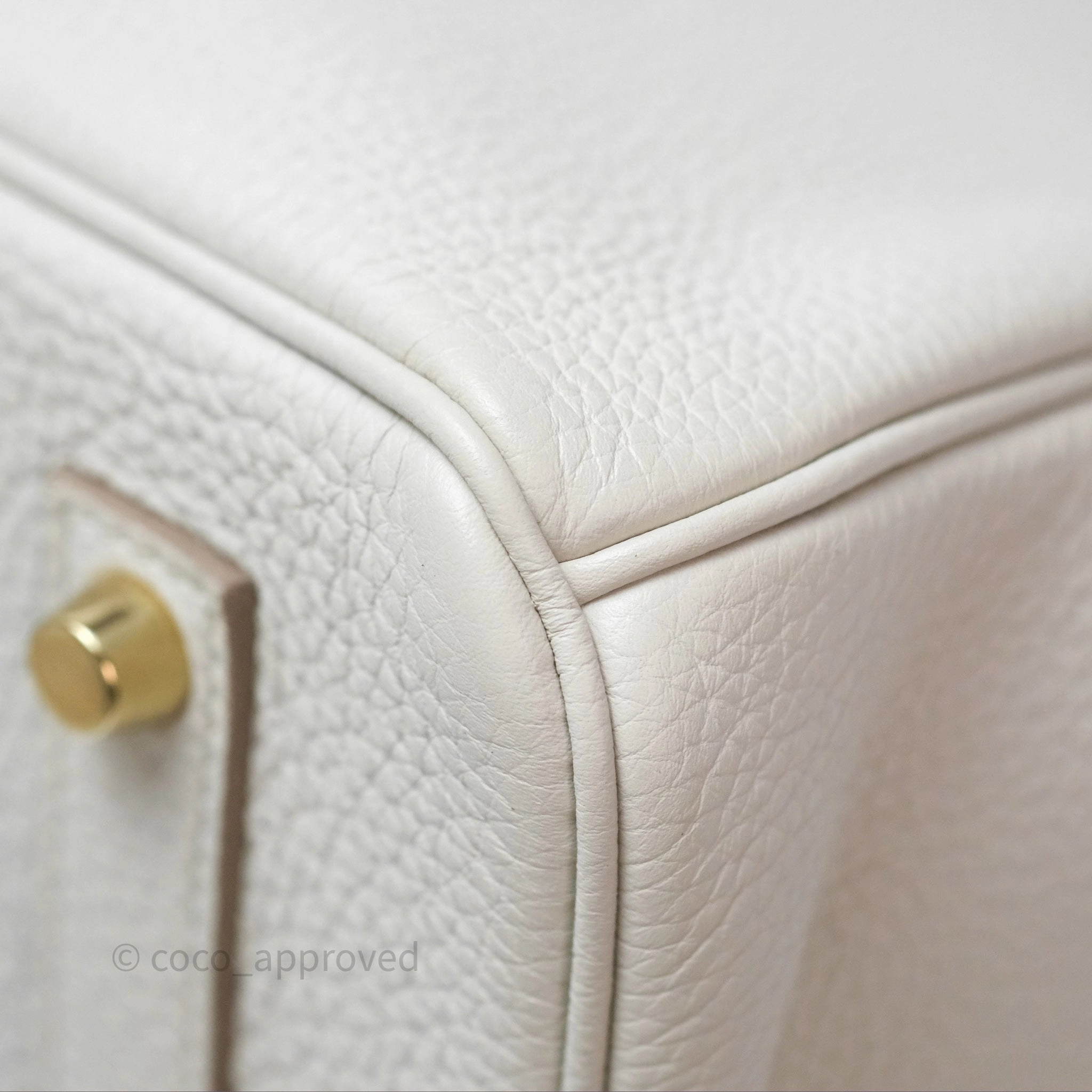 Herms Retourne Birkin 35 Beton Togo Gold Hardware