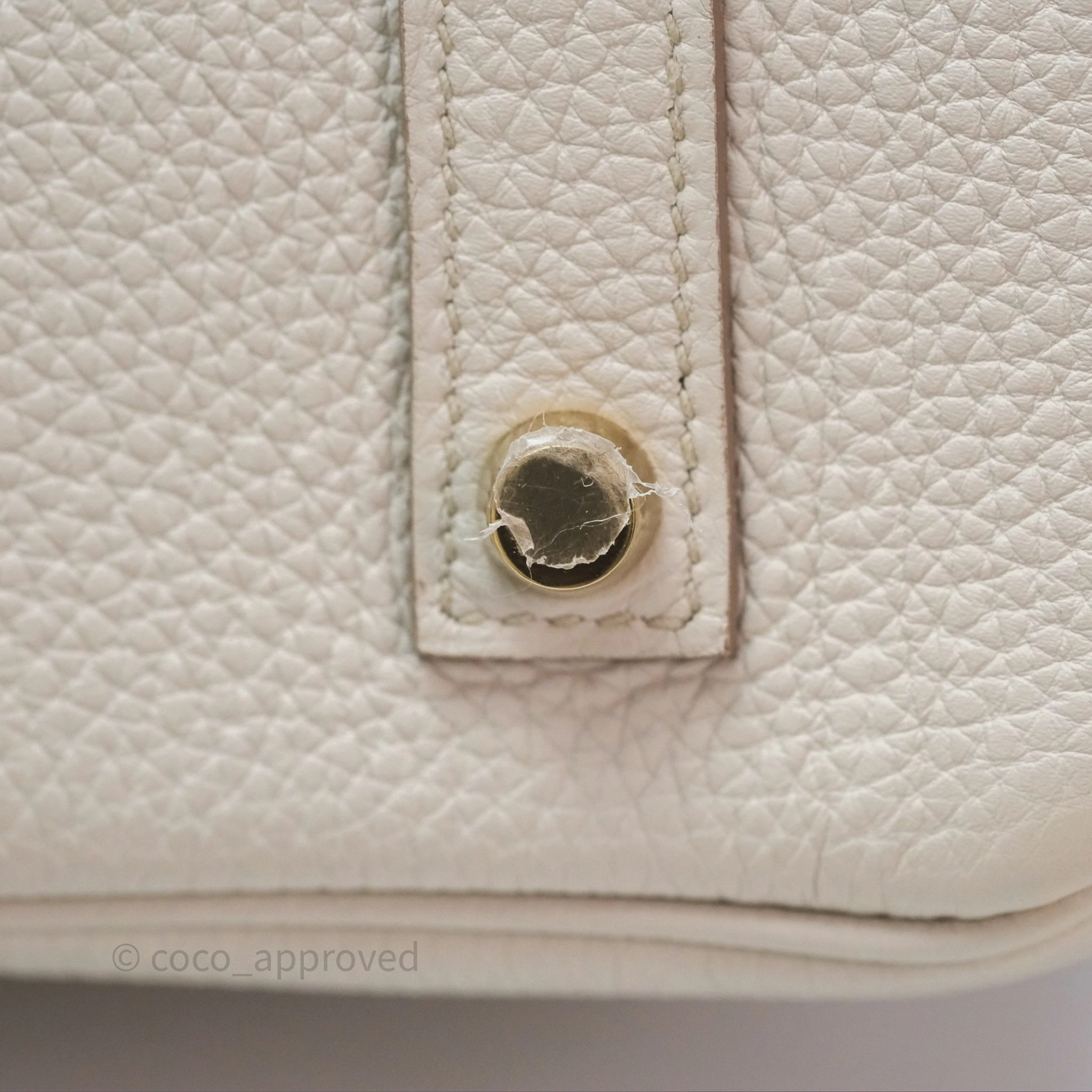 Herms Retourne Birkin 35 Beton Togo Gold Hardware