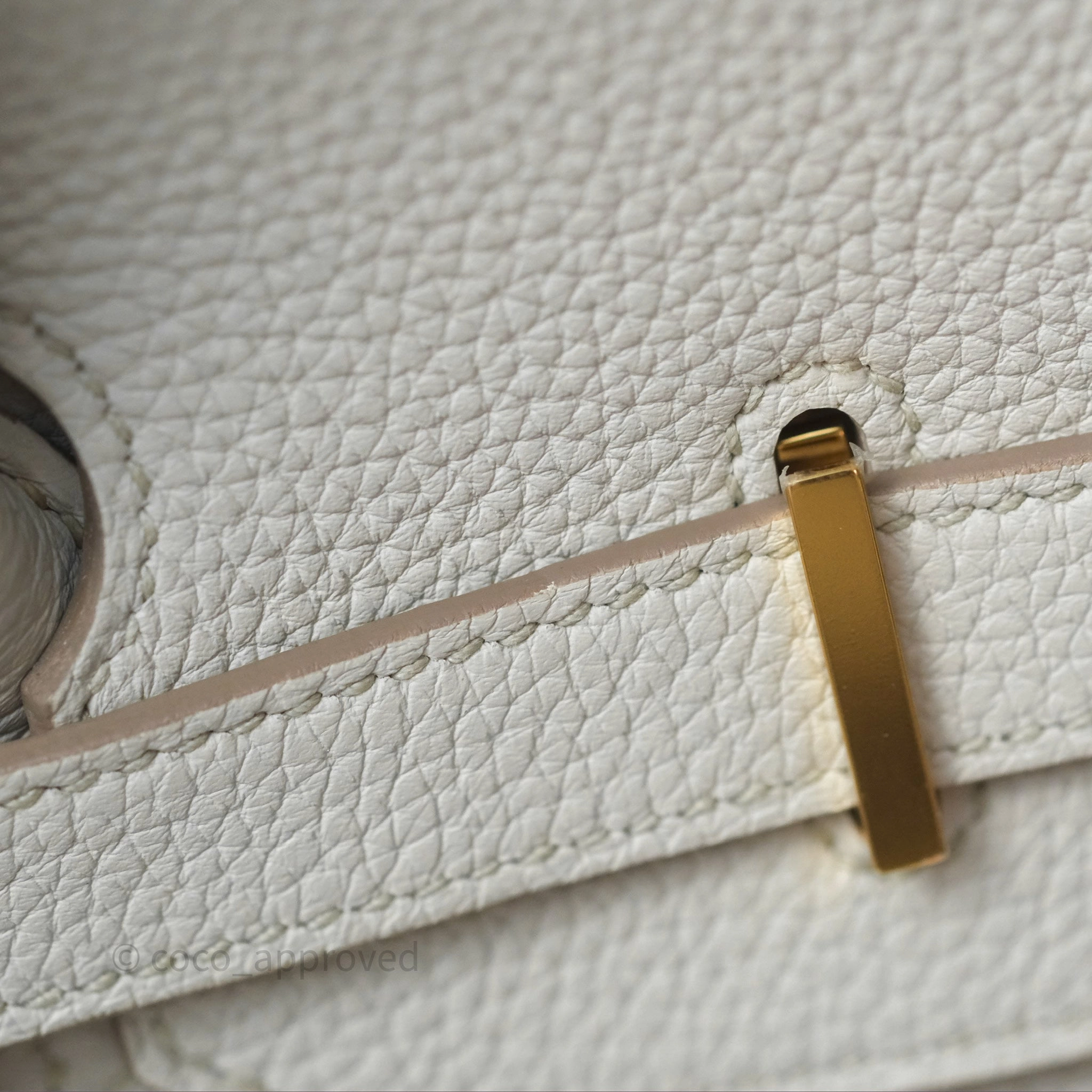 Herms Retourne Birkin 35 Beton Togo Gold Hardware