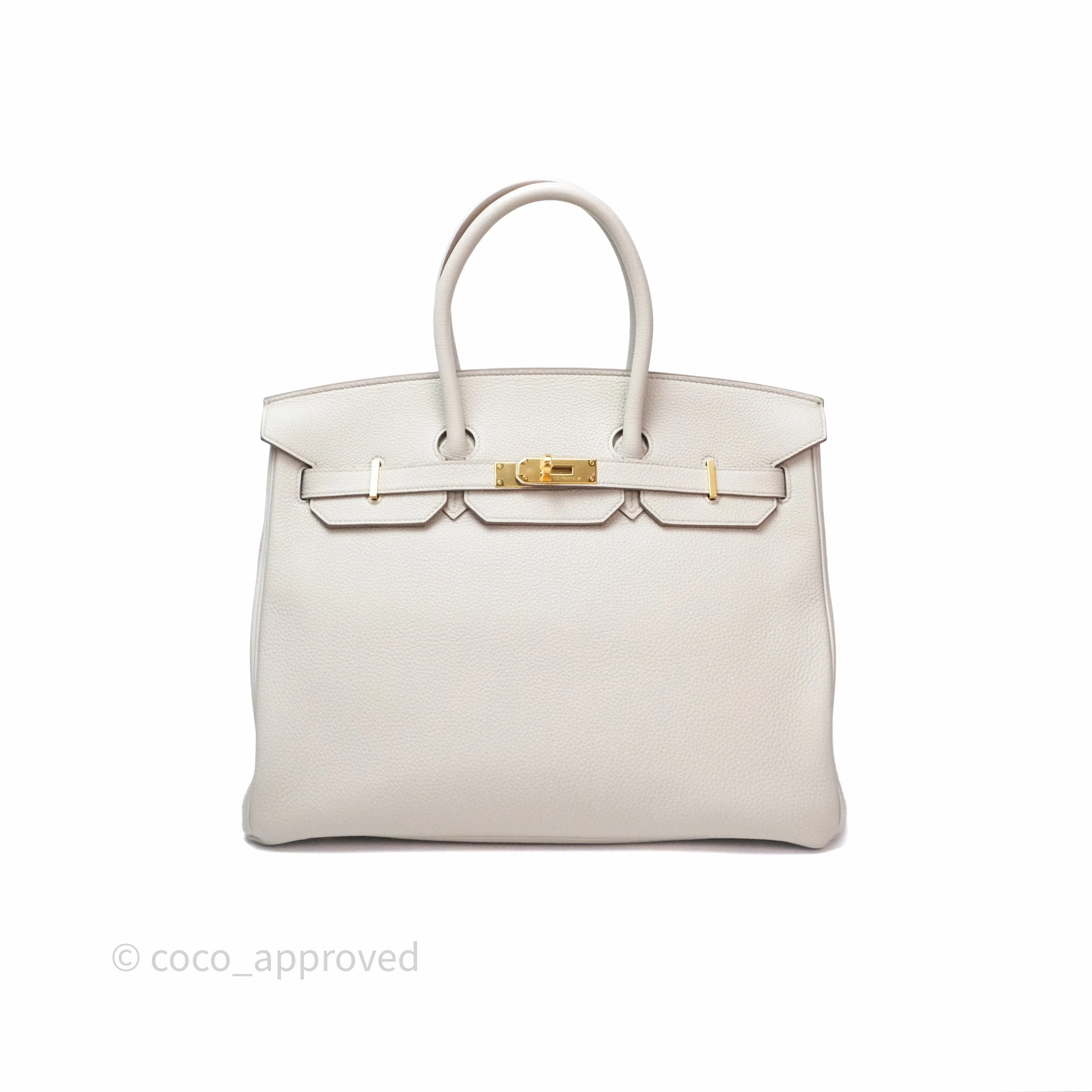 Herms Retourne Birkin 35 Beton Togo Gold Hardware